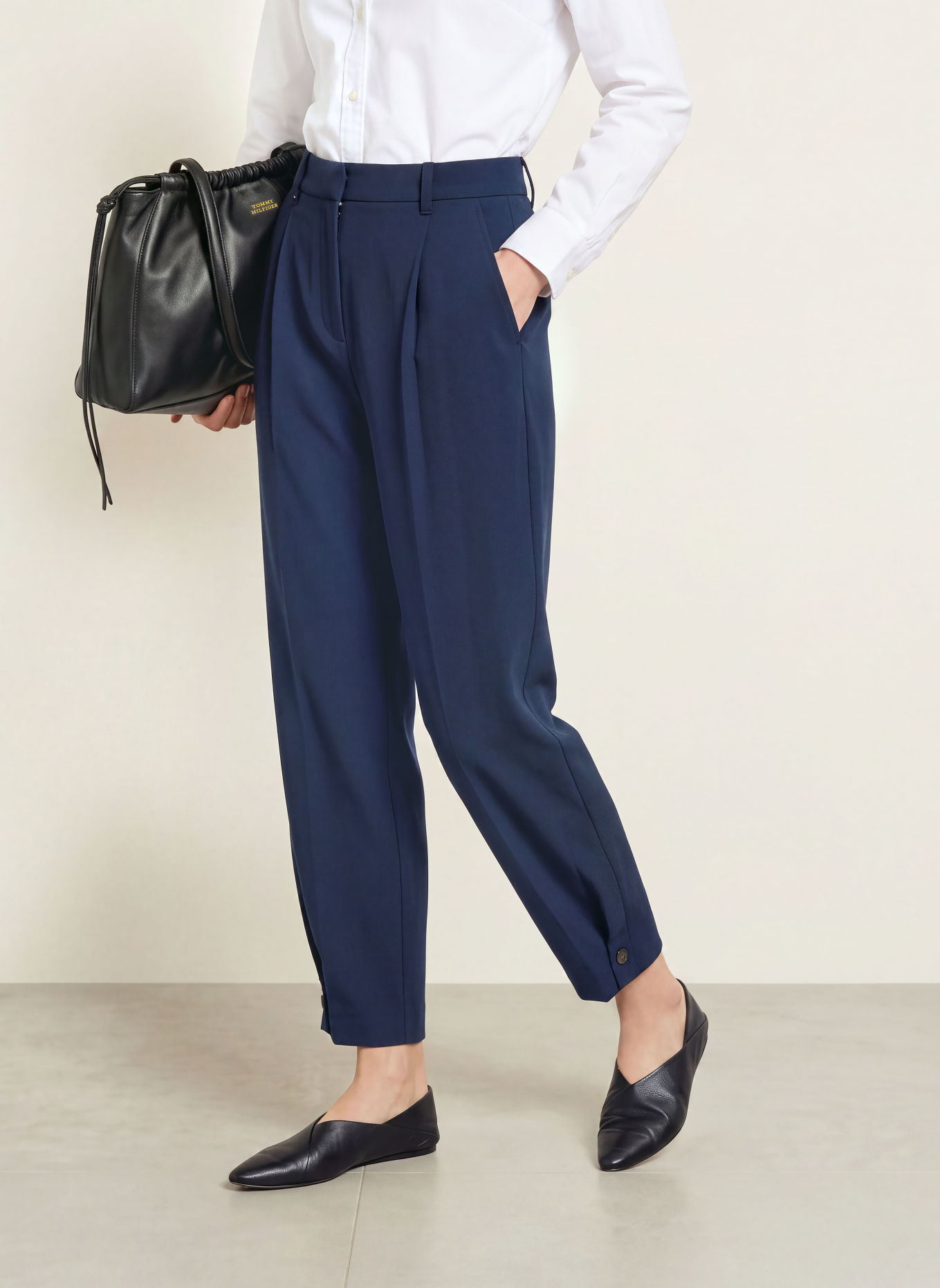 TOMMY HILFIGER Broek: DONKERBLAUW