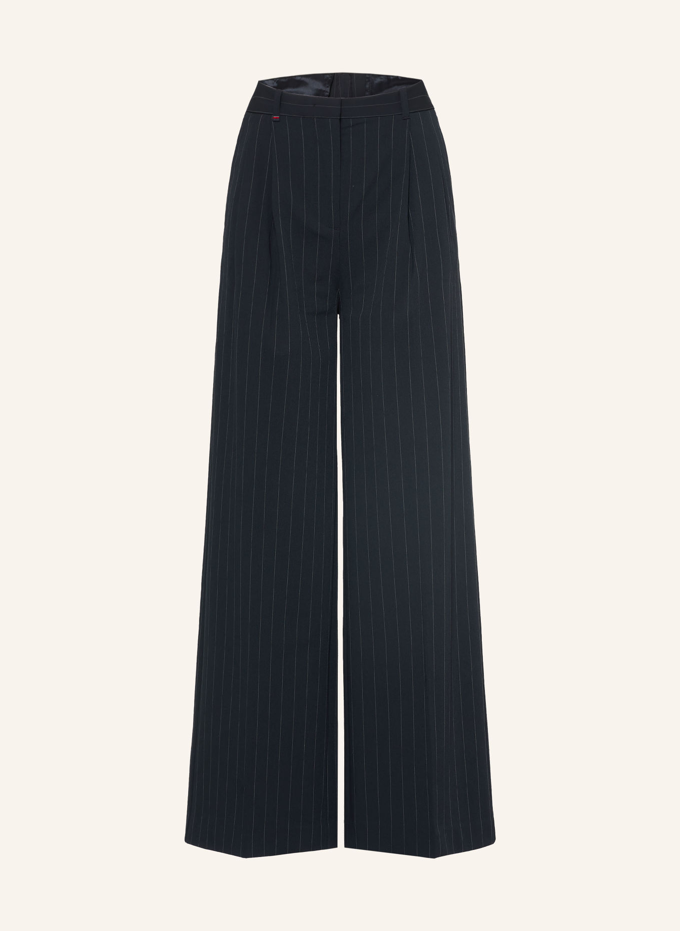 TOMMY HILFIGER Marlene-broek: DONKERBLAUW / GRIJS