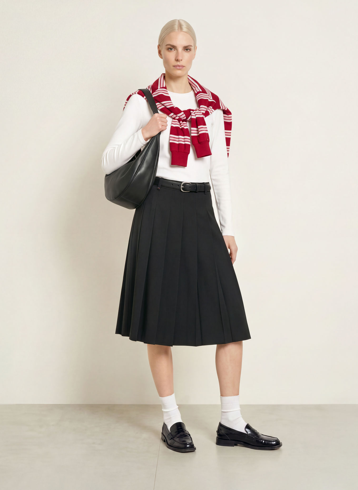 TOMMY HILFIGER Langærmet: HVID