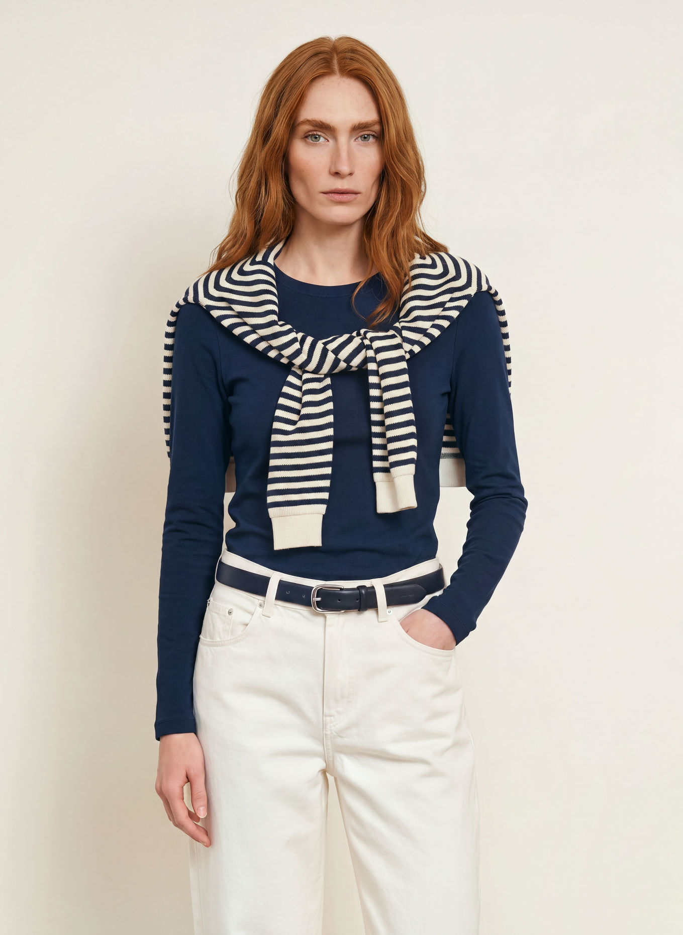 TOMMY HILFIGER Longsleeve: DONKERBLAUW