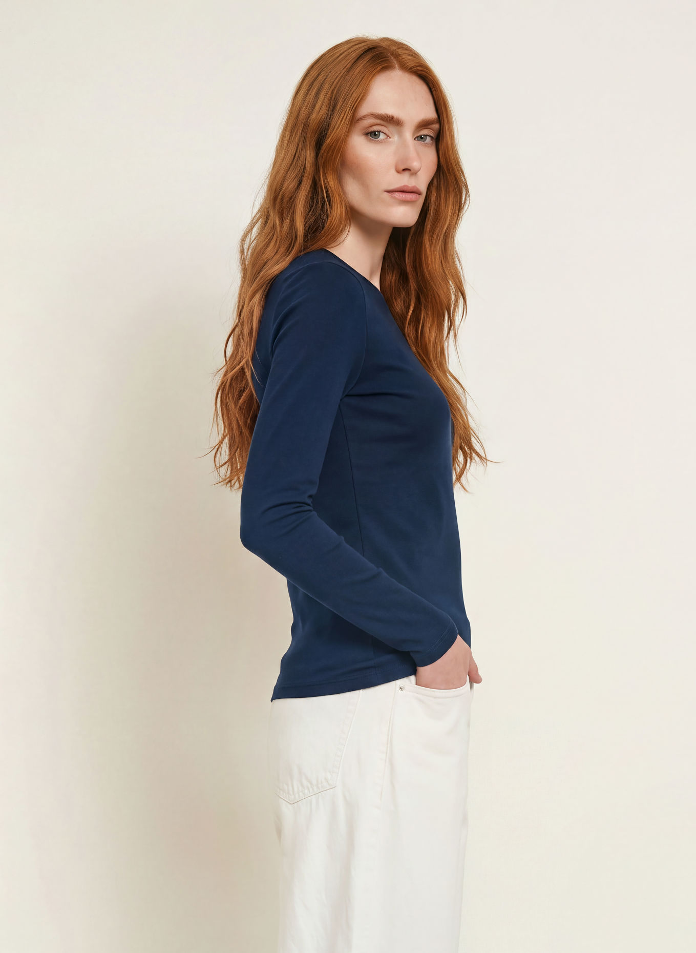 TOMMY HILFIGER Longsleeve: DONKERBLAUW