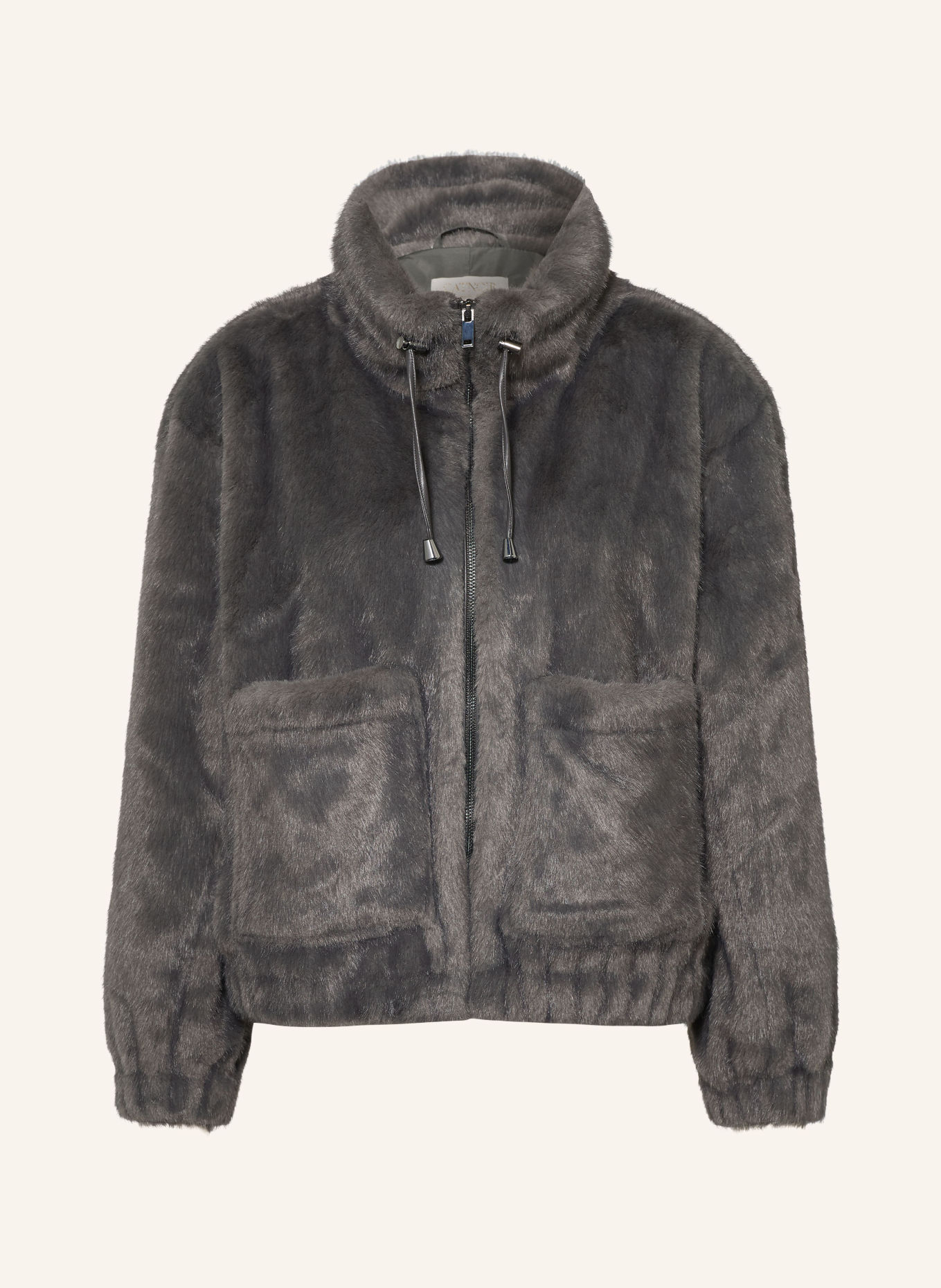 CATNOIR Kunstfell-Jacke: DUNKELGRAU