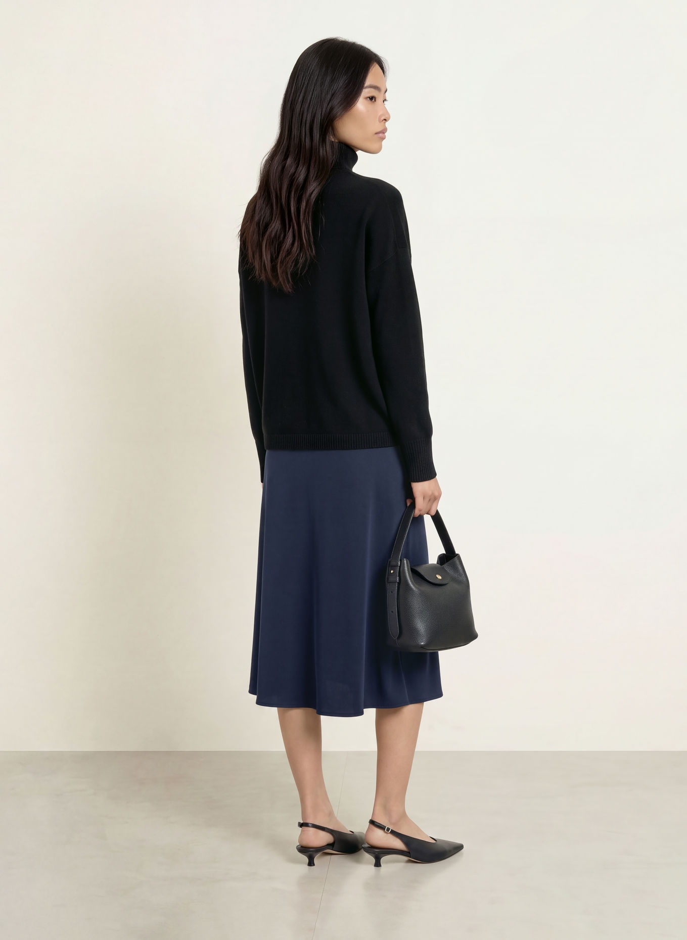 CATNOIR Rollkragenpullover mit Cashmere: SCHWARZ