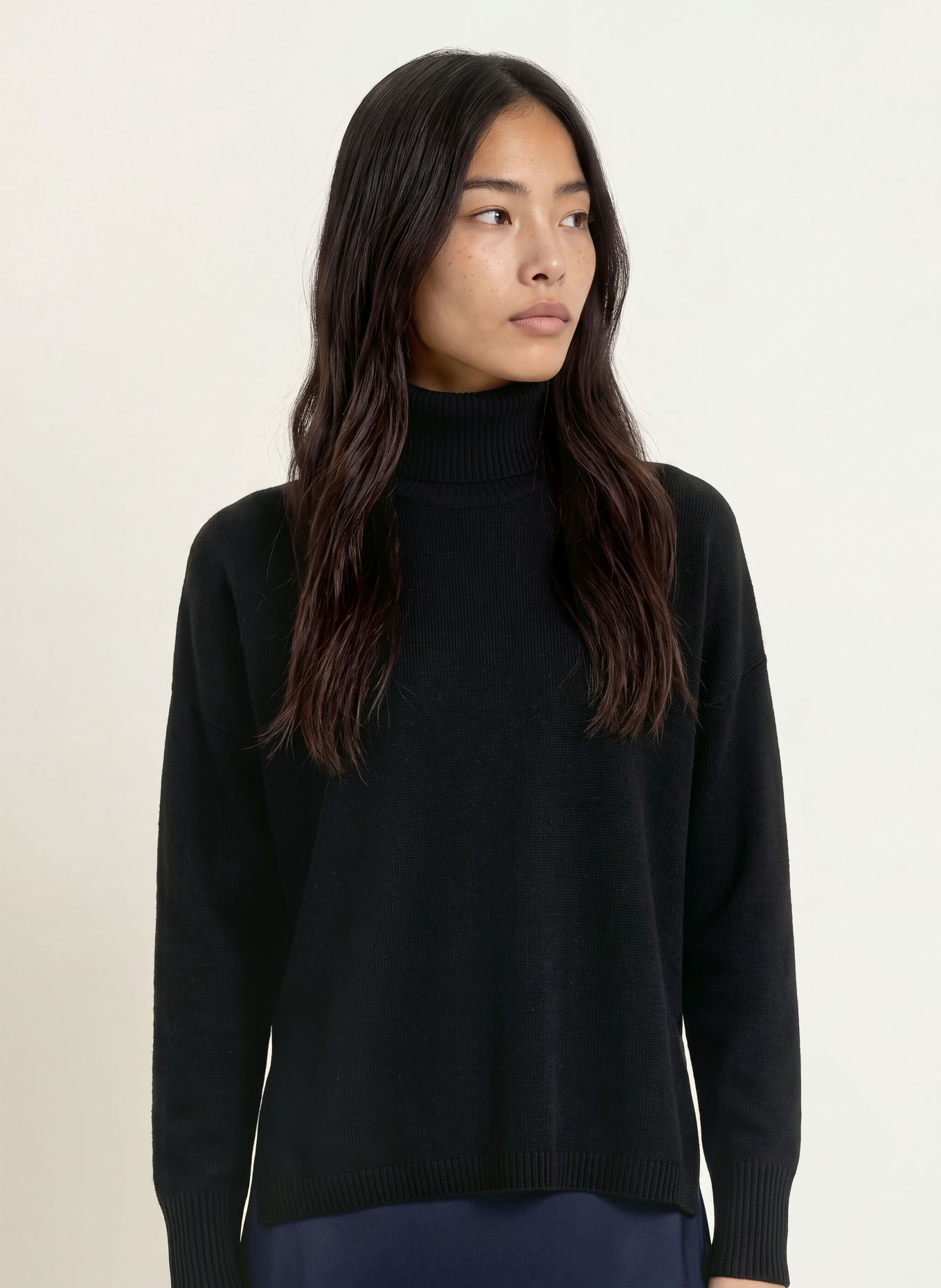 CATNOIR Rollkragenpullover mit Cashmere: SCHWARZ
