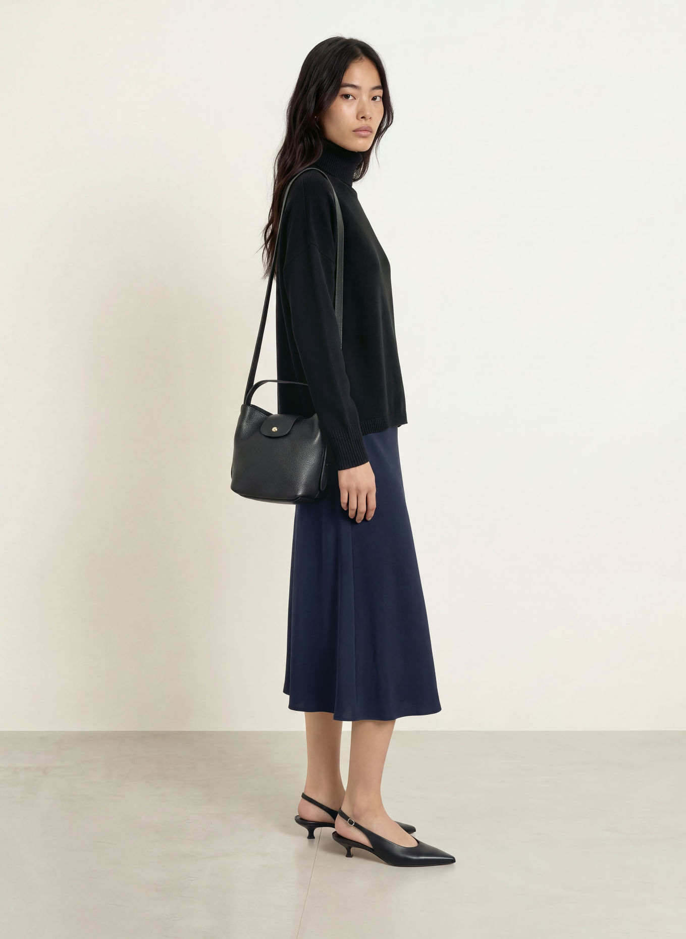 CATNOIR Rollkragenpullover mit Cashmere: SCHWARZ