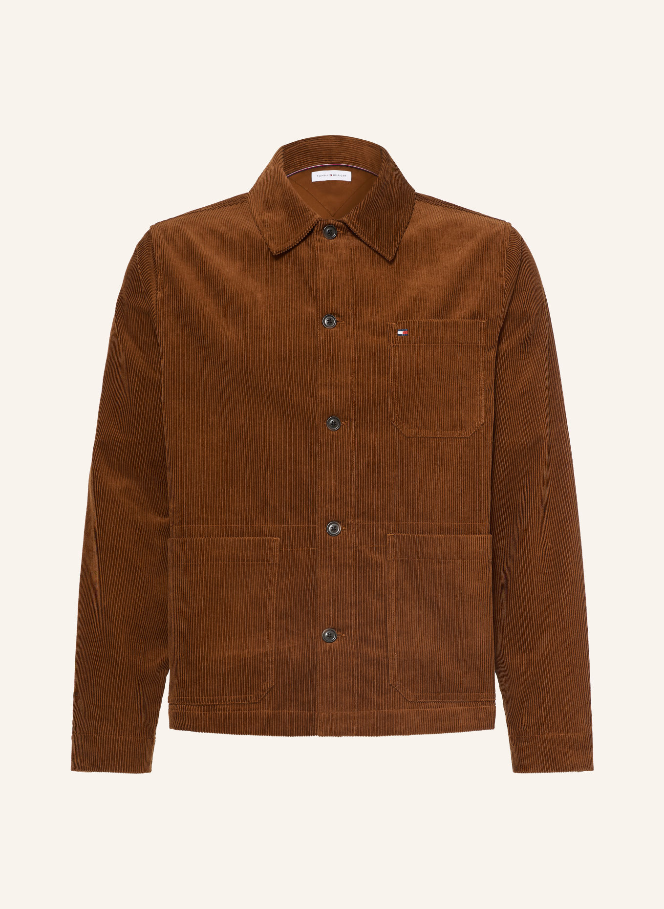 TOMMY HILFIGER Cord-Overjacket: COGNAC
