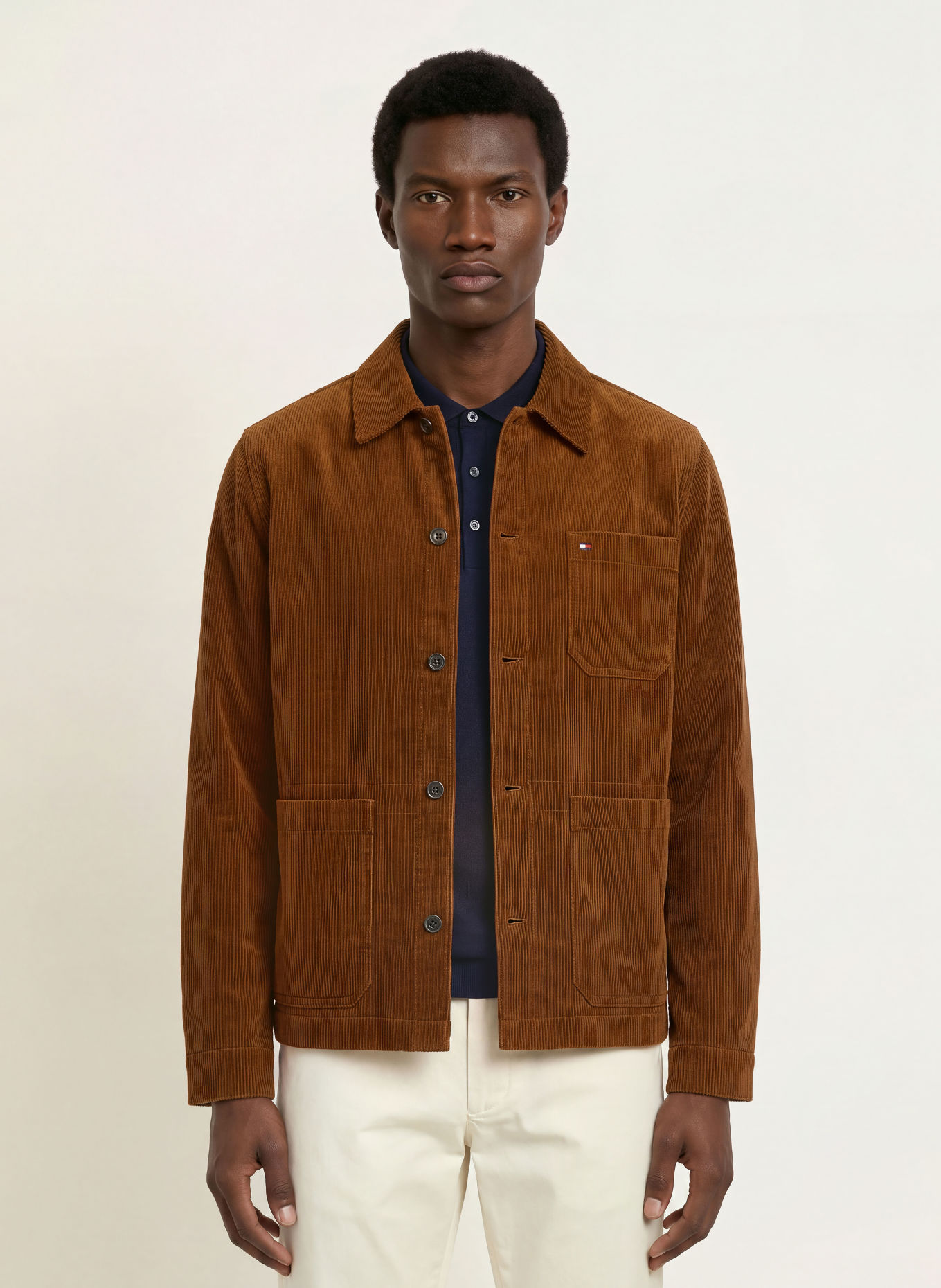 TOMMY HILFIGER Cord-Overjacket: COGNAC