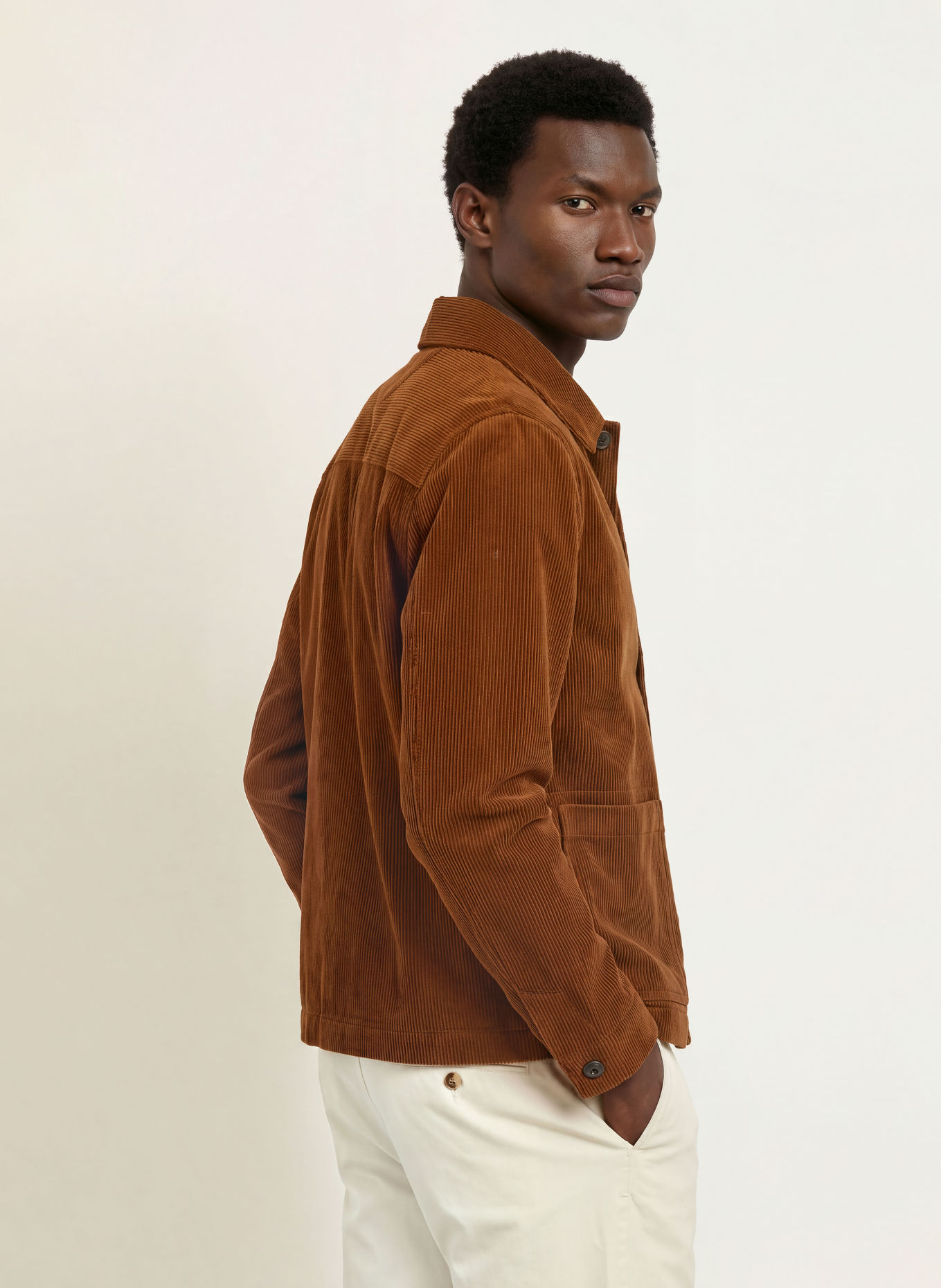 TOMMY HILFIGER Cord-Overjacket: COGNAC