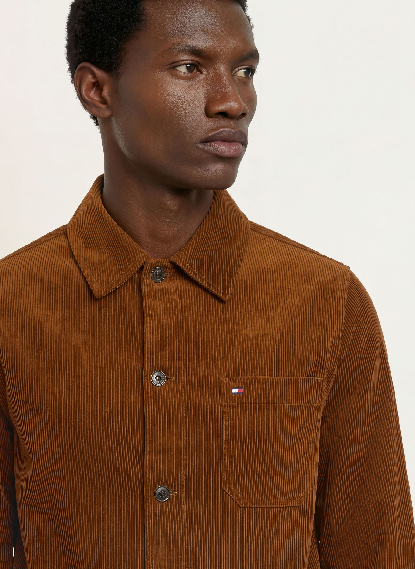 TOMMY HILFIGER Cord-Overjacket: COGNAC