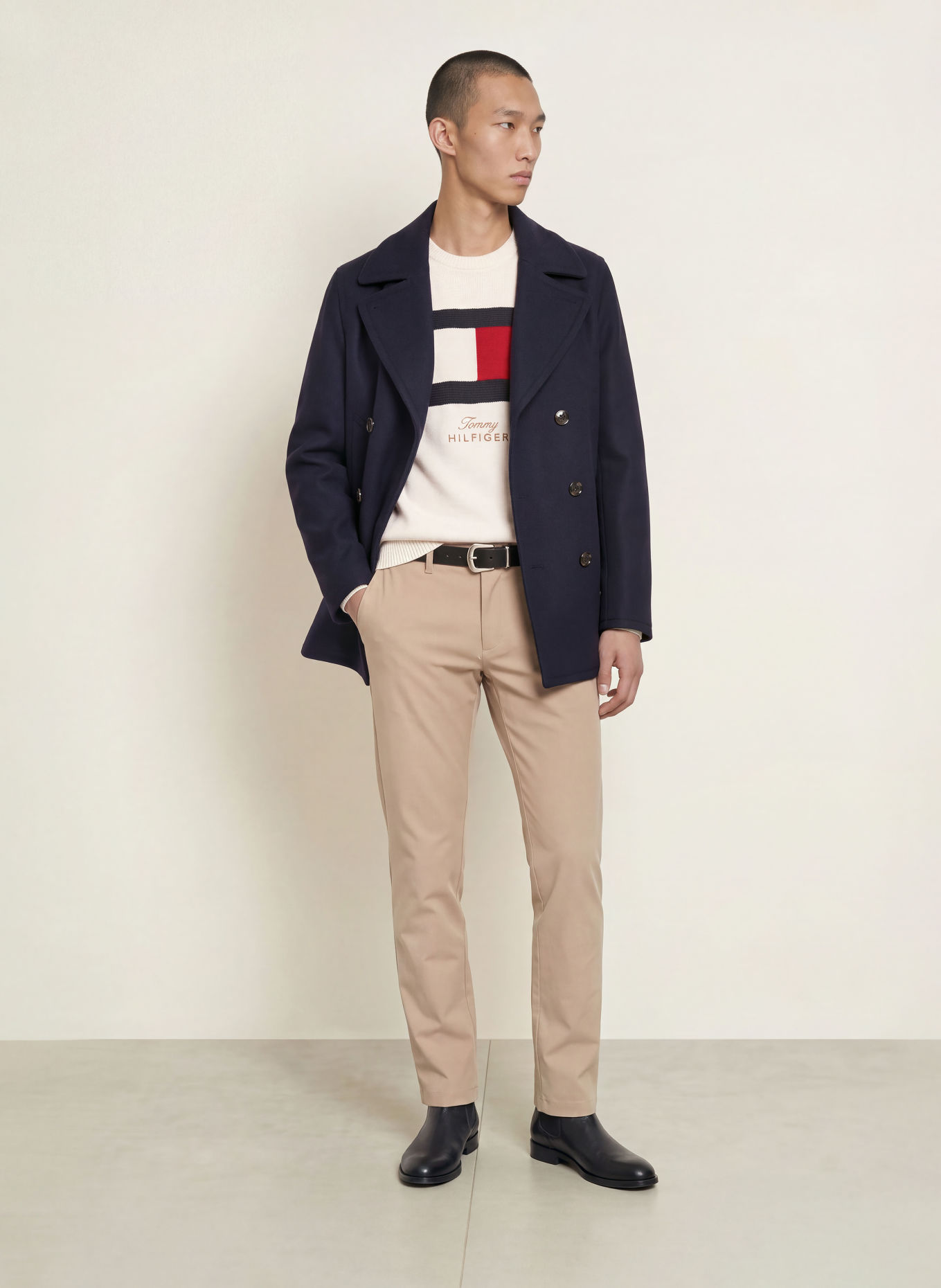 TOMMY HILFIGER Tröja: GRÄDDE / RÖD / SVART