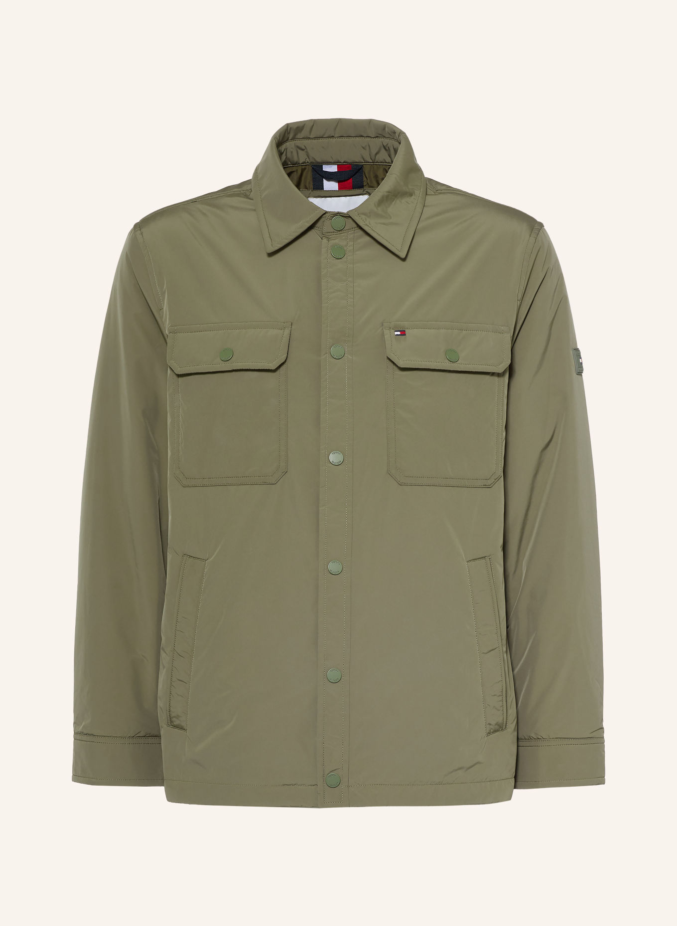 TOMMY HILFIGER Overshirt: OLIVE