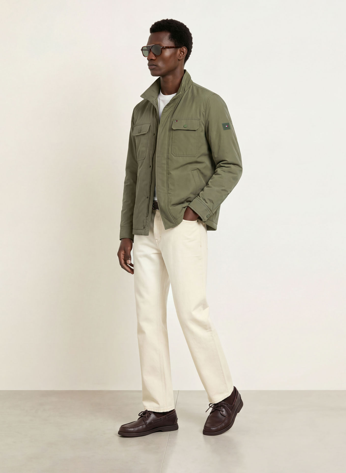 TOMMY HILFIGER Overshirt: OLIVE