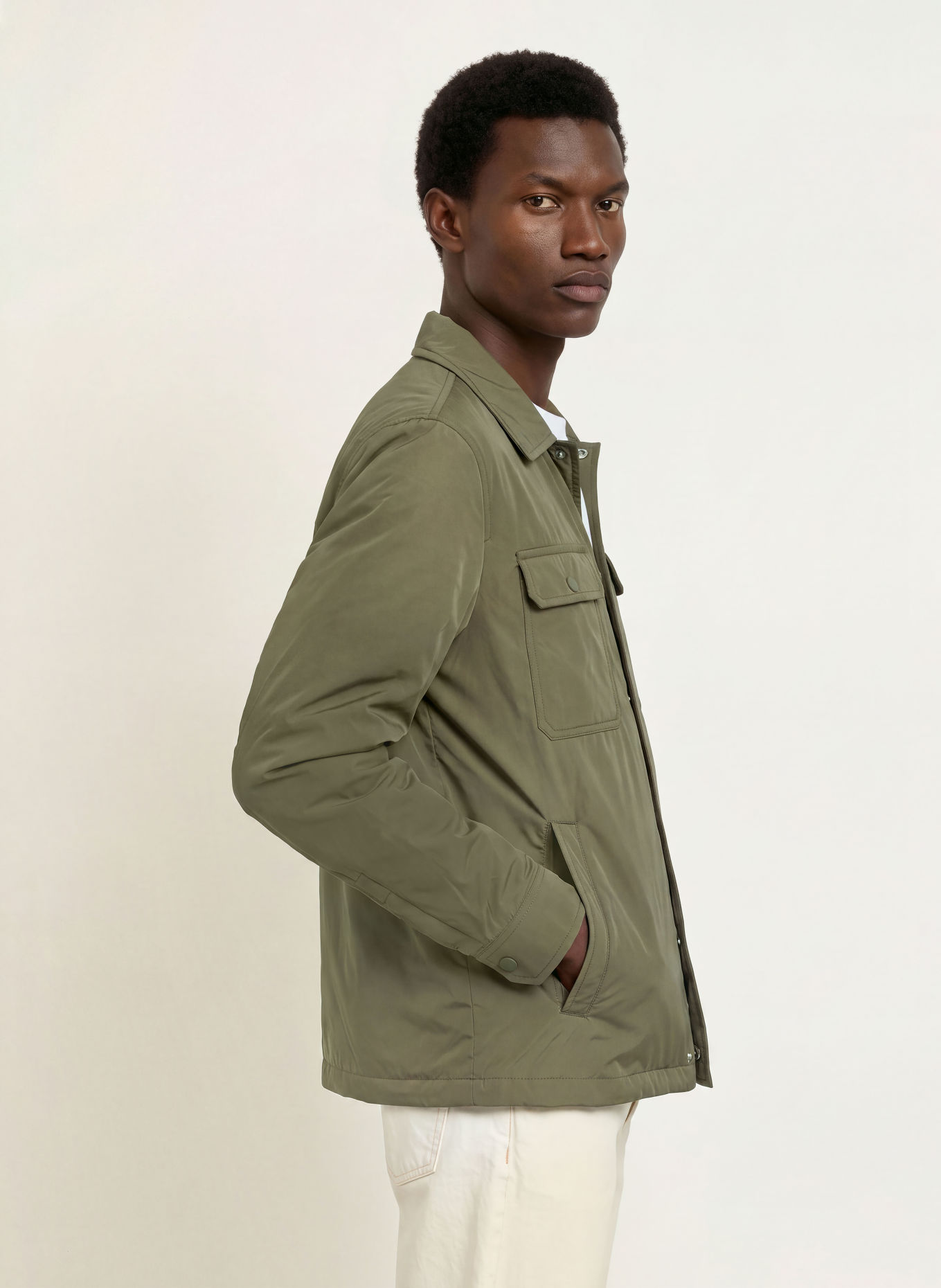 TOMMY HILFIGER Overshirt: OLIVE