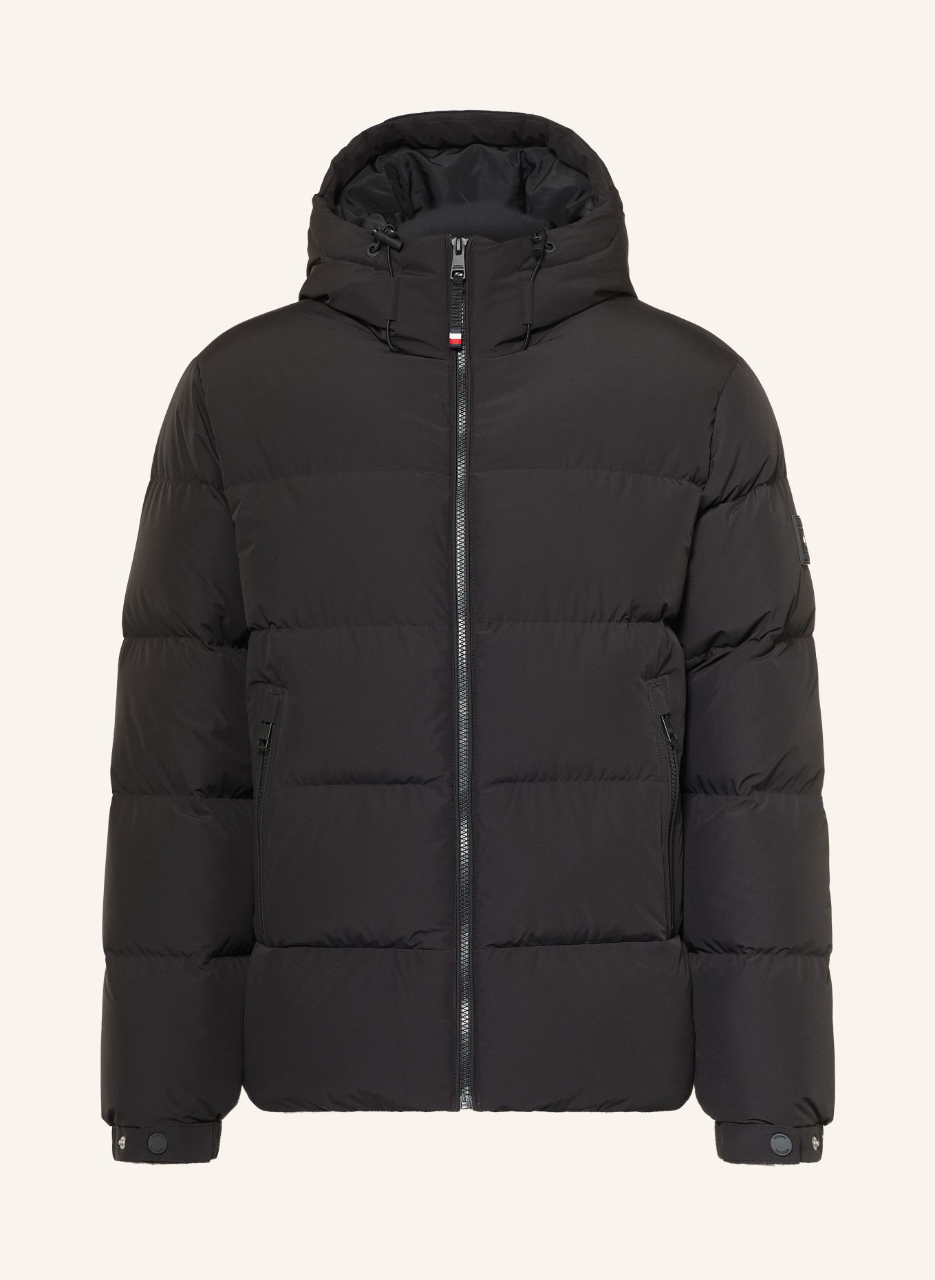 TOMMY HILFIGER Down jacket: BLACK