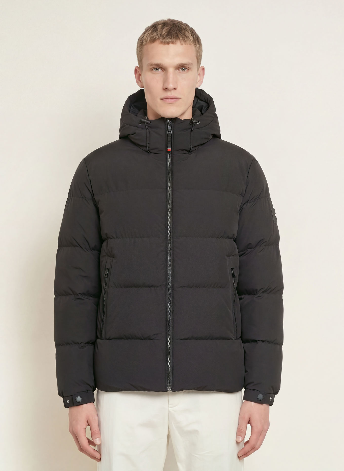 TOMMY HILFIGER Down jacket: BLACK