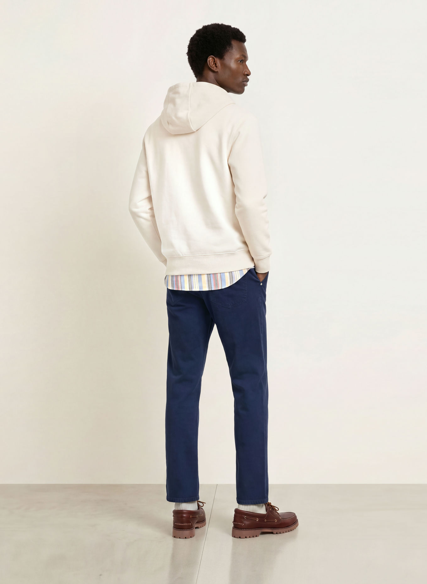 TOMMY HILFIGER Hoodie: ECRU / RÖD / MÖRKBLÅ