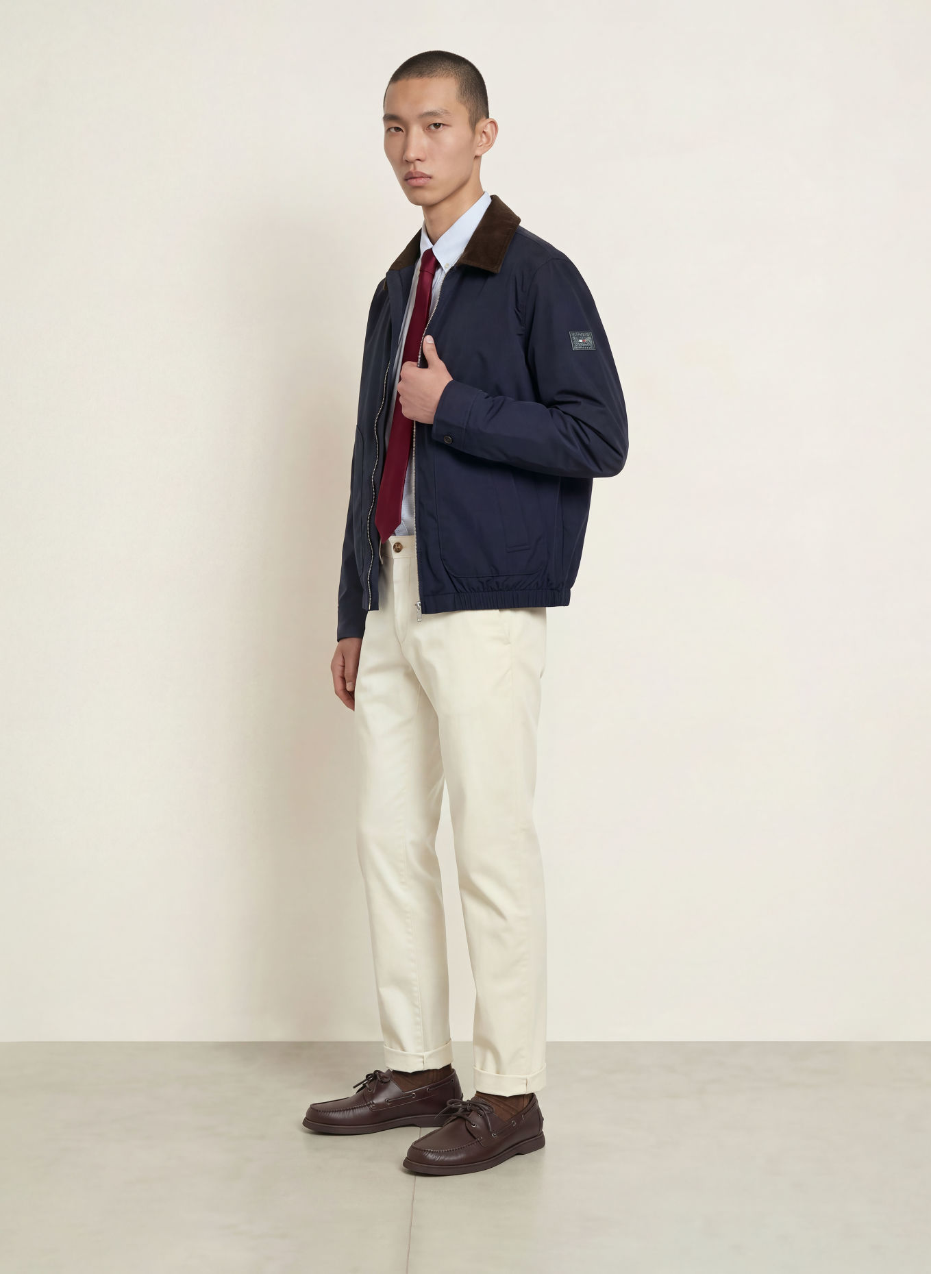 TOMMY HILFIGER Jacke: DUNKELBLAU / DUNKELBRAUN