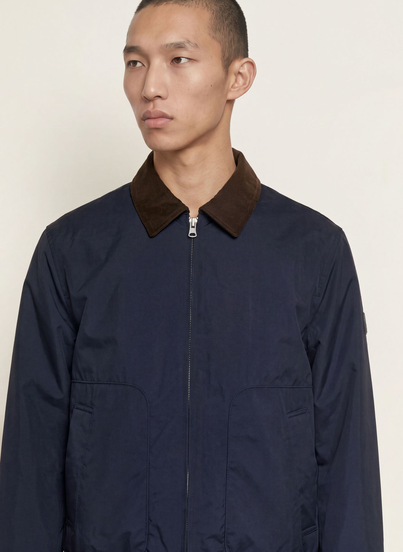 TOMMY HILFIGER Jacke: DUNKELBLAU / DUNKELBRAUN