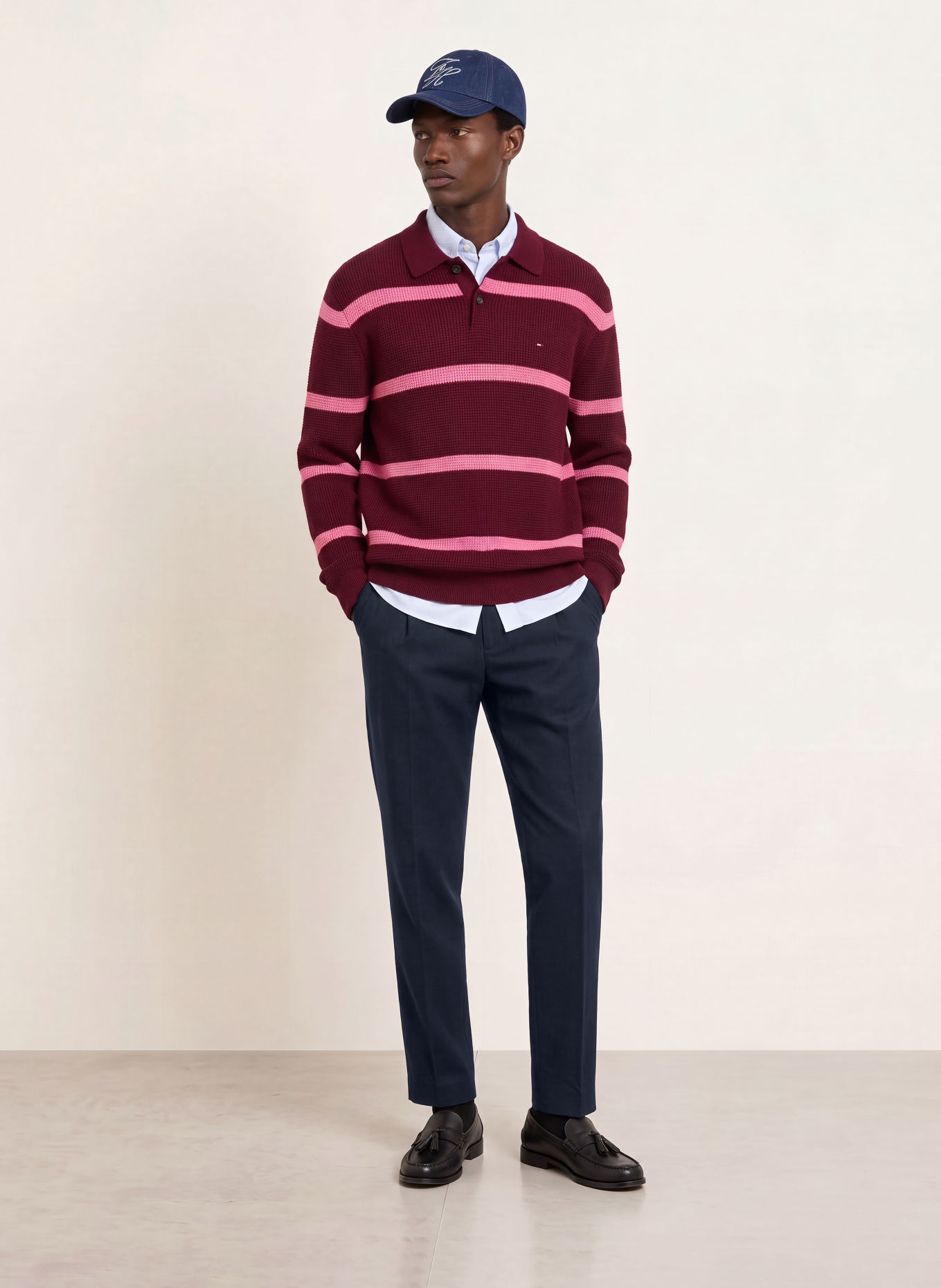 TOMMY HILFIGER Chino Tapered Fit: DUNKELBLAU