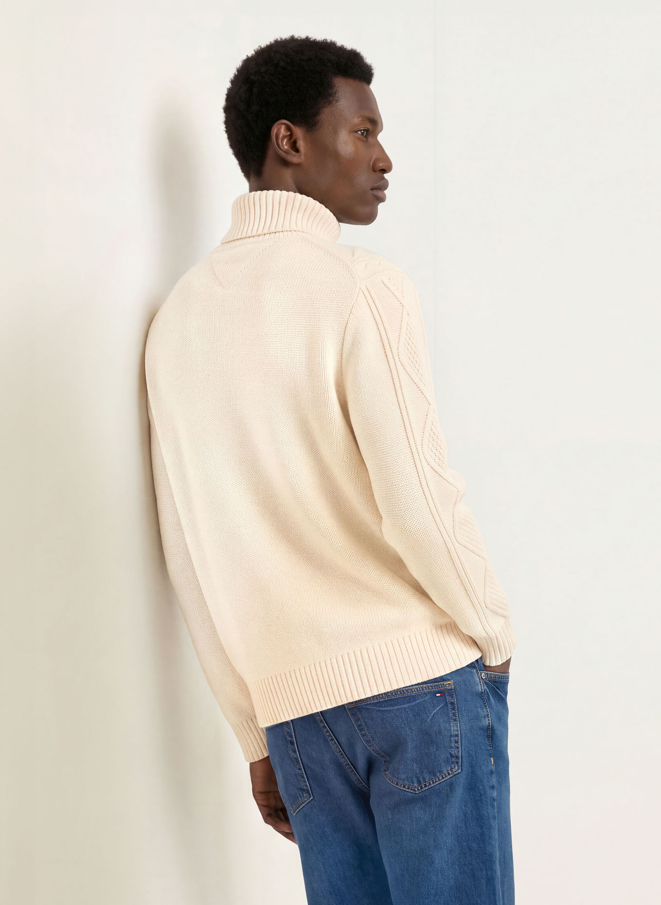 TOMMY HILFIGER Turtleneck sweater: ECRU