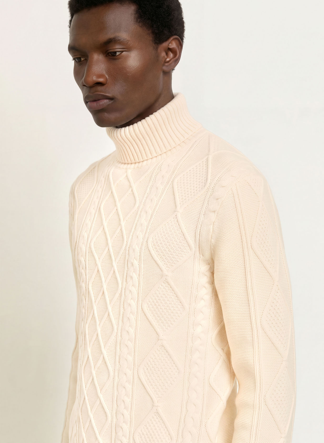 TOMMY HILFIGER Turtleneck sweater: ECRU