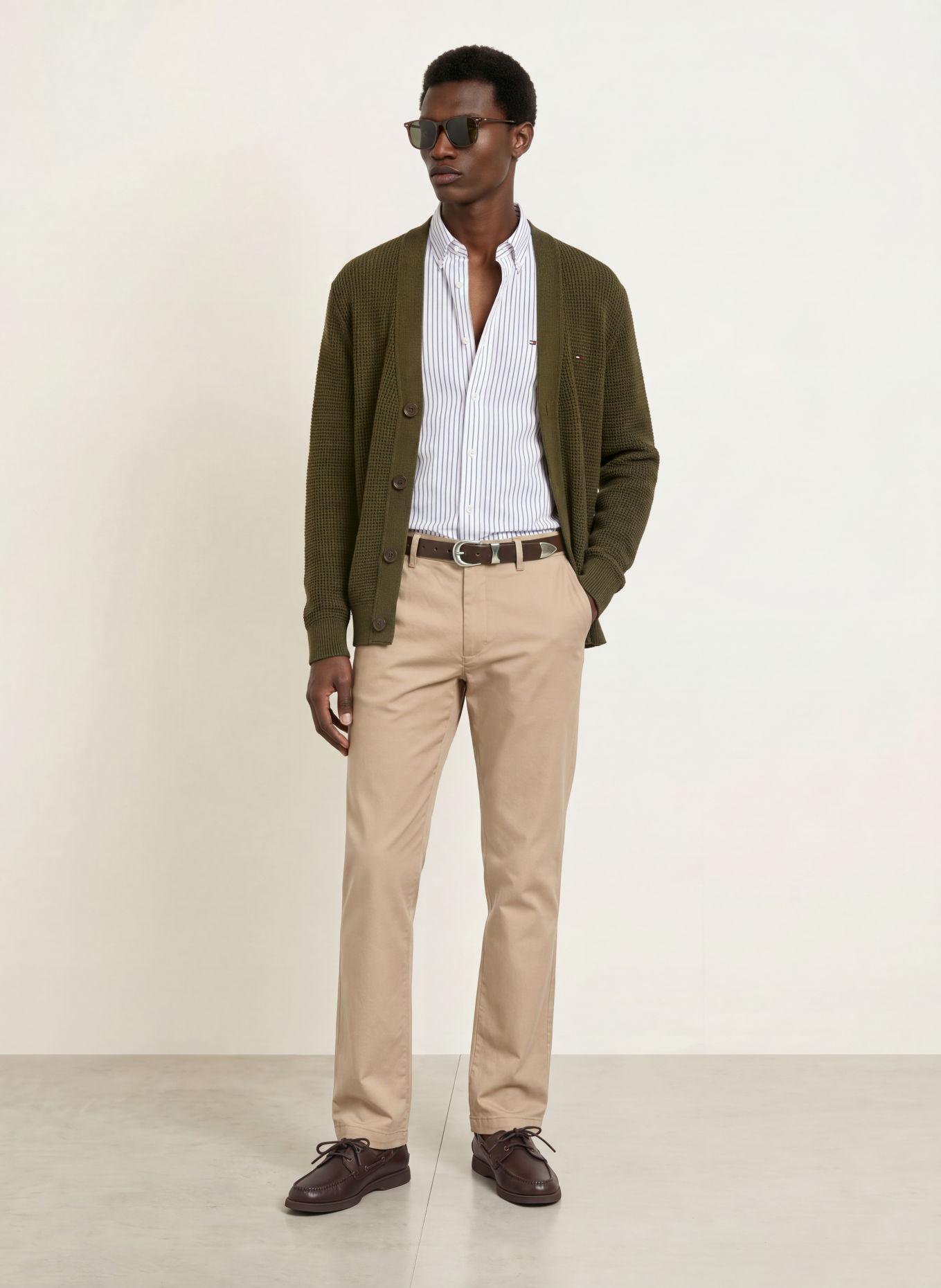 TOMMY HILFIGER Cardigan: GREEN
