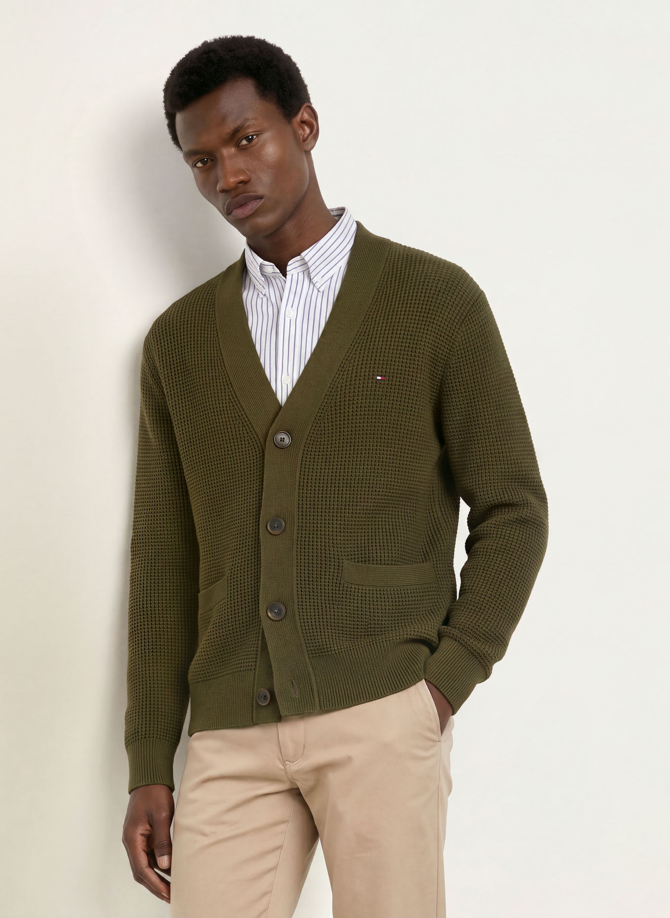TOMMY HILFIGER Cardigan: GREEN