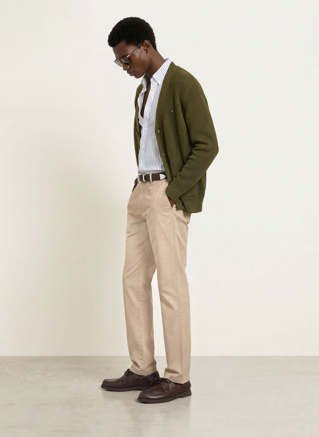 TOMMY HILFIGER Cardigan: GREEN