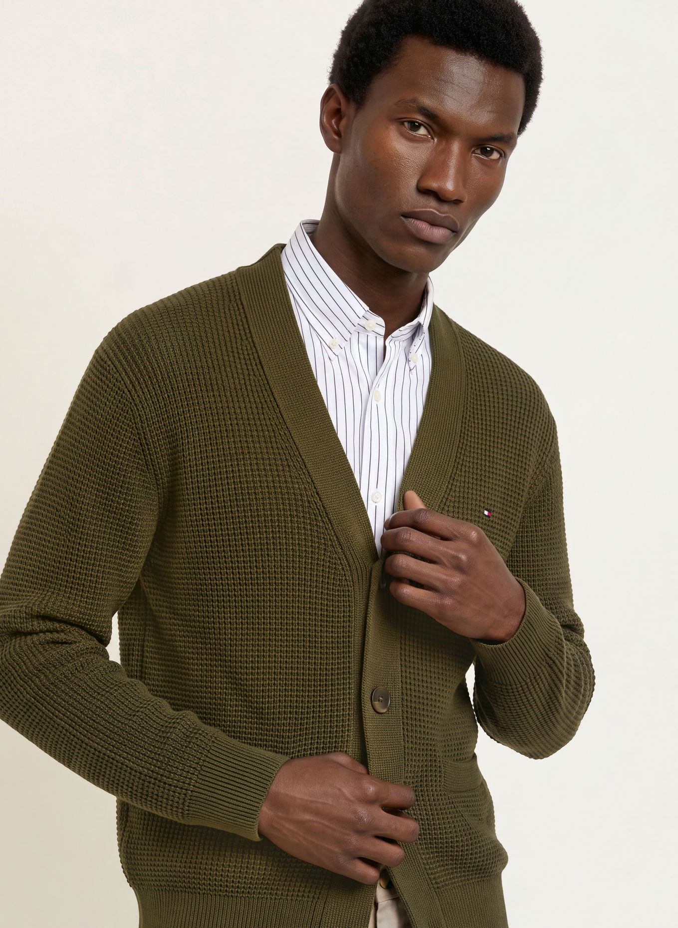 TOMMY HILFIGER Cardigan: GREEN