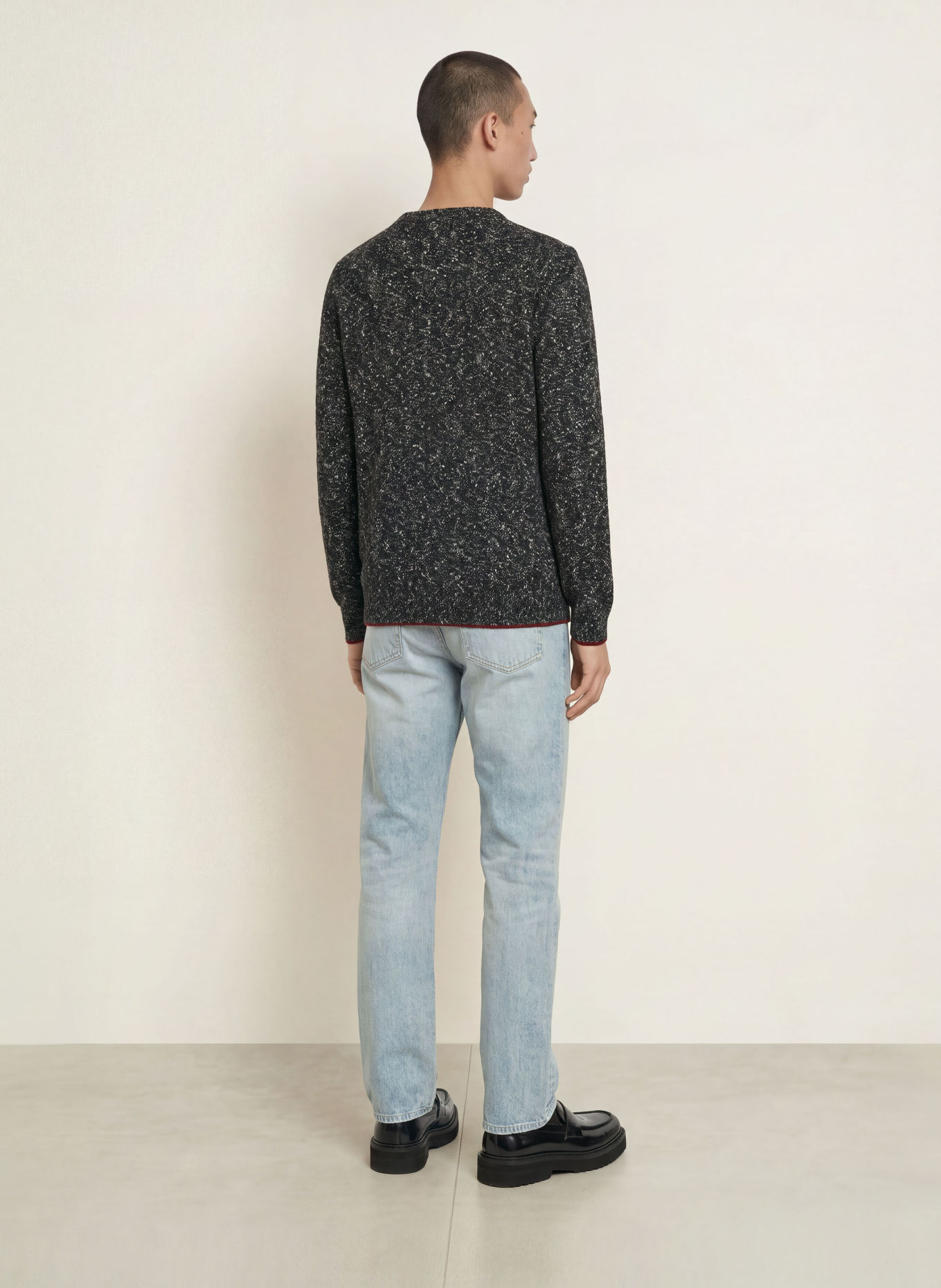 TOMMY HILFIGER Pullover: DUNKELBLAU / WEISS