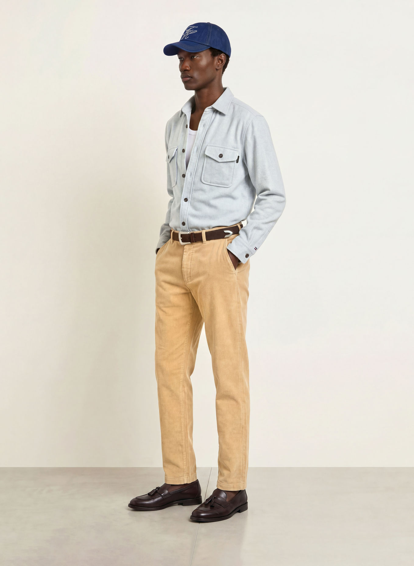 TOMMY HILFIGER Overshirt: LIGHT GRAY