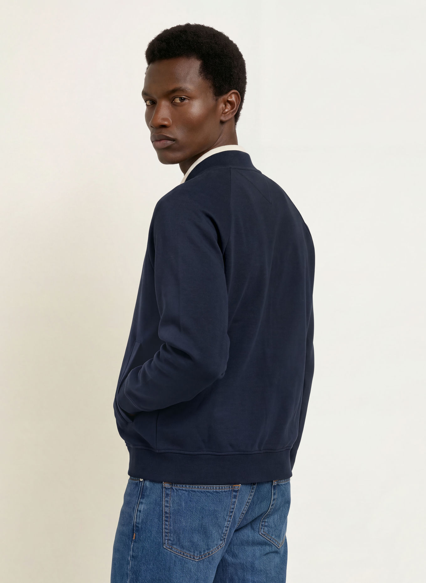 TOMMY HILFIGER Sweatblouson: DUNKELBLAU