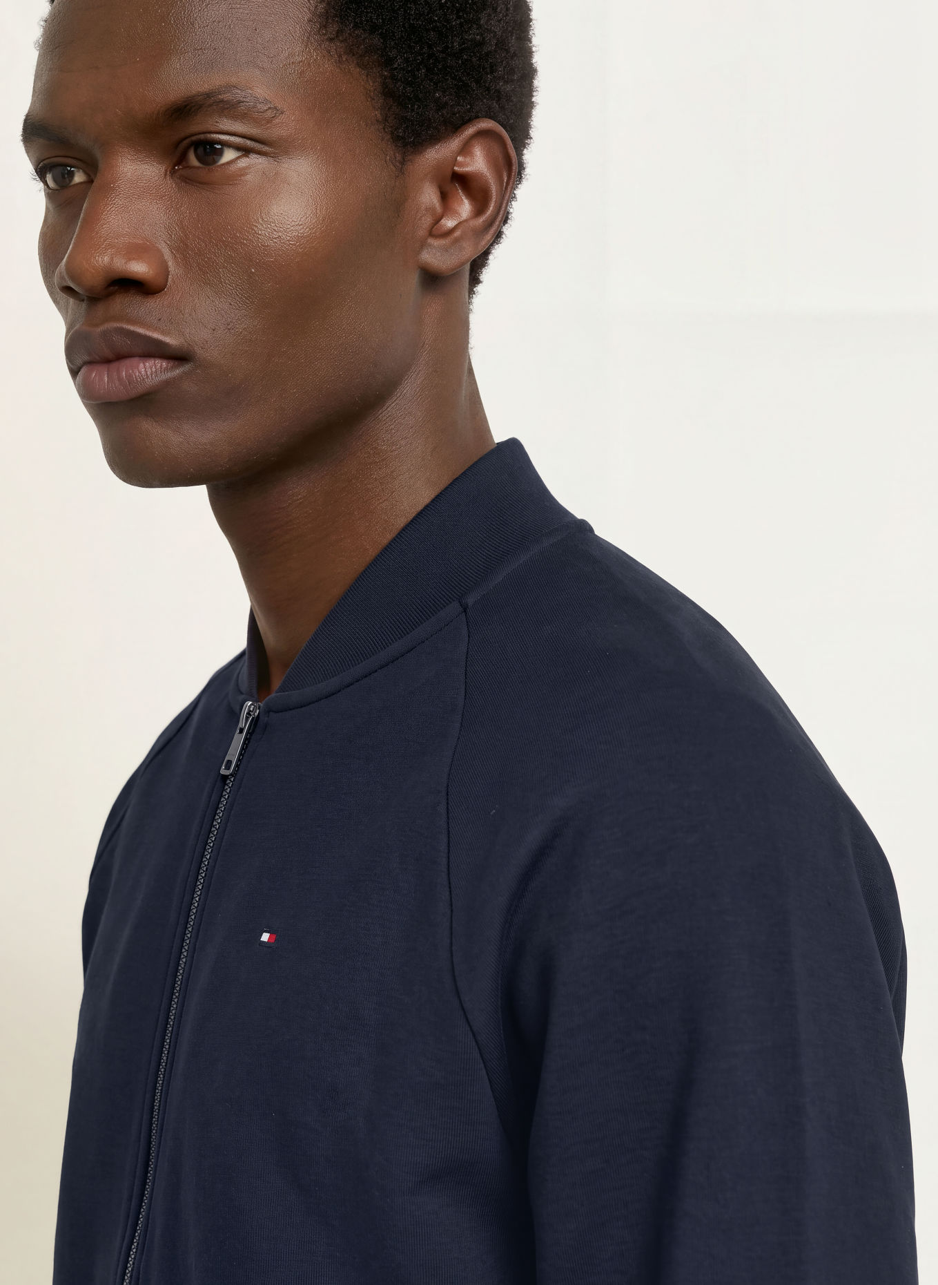TOMMY HILFIGER Sweatblouson: DUNKELBLAU