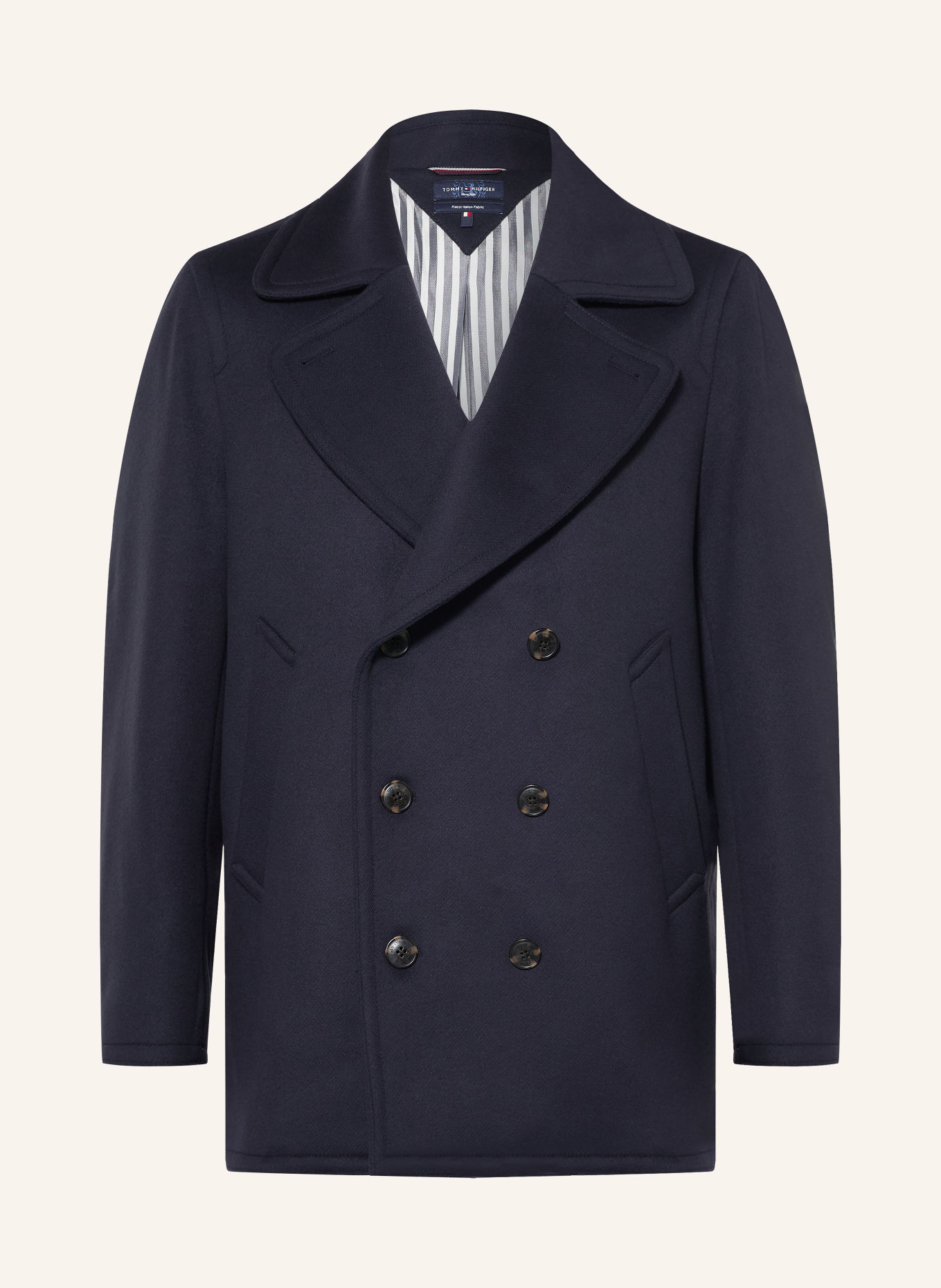 TOMMY HILFIGER Wollen mantel: DONKERBLAUW