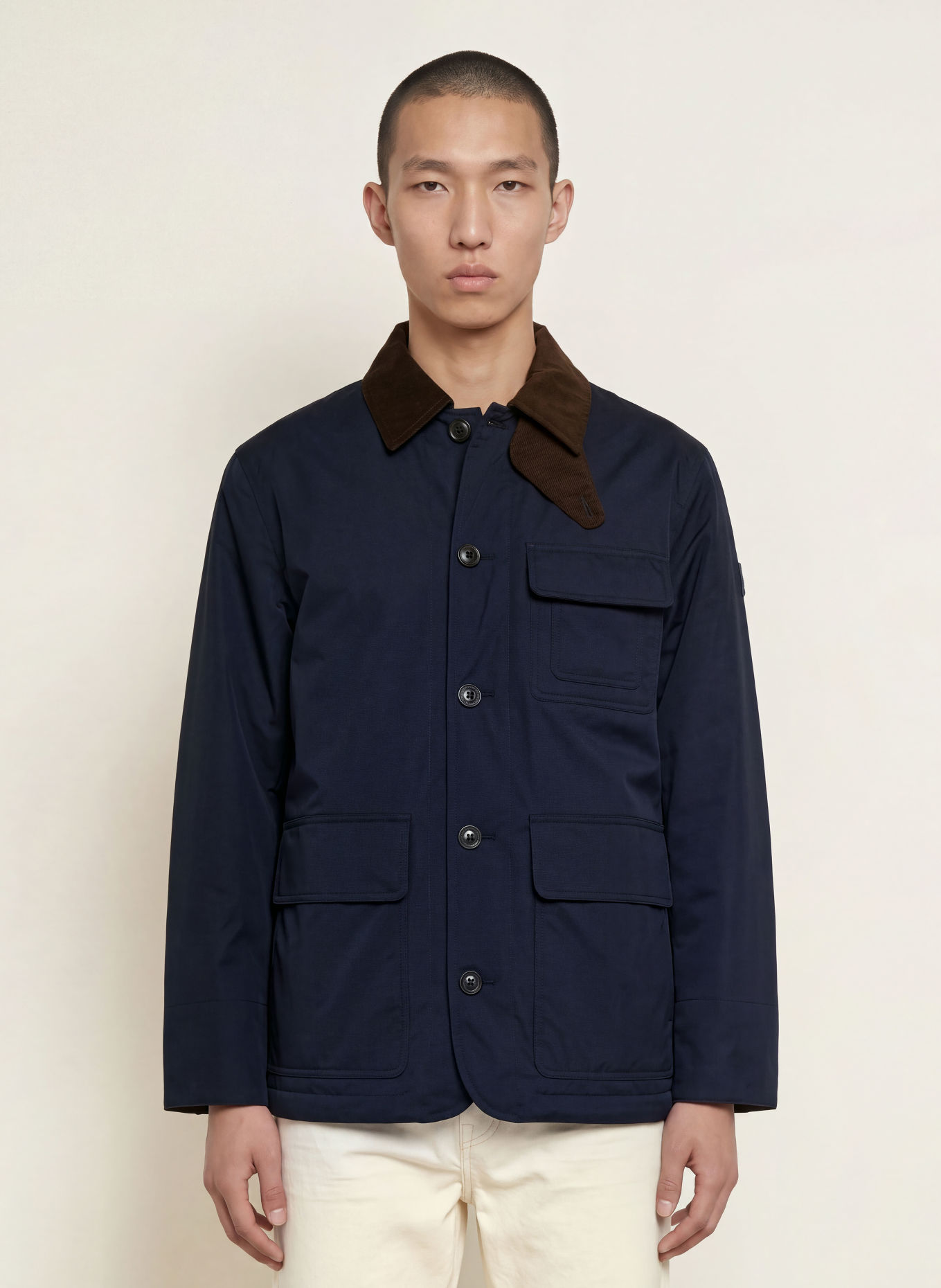 TOMMY HILFIGER Jacke: DUNKELBLAU / DUNKELBRAUN