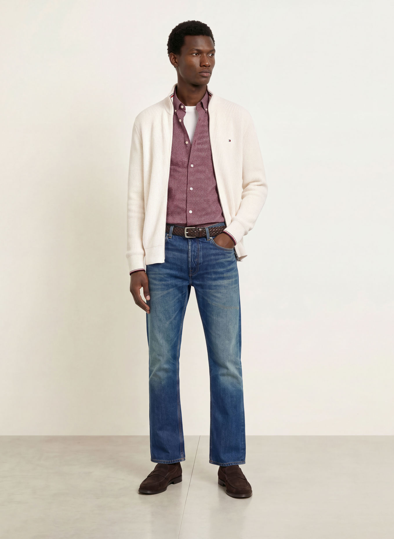 TOMMY HILFIGER Cardigan: WHITE