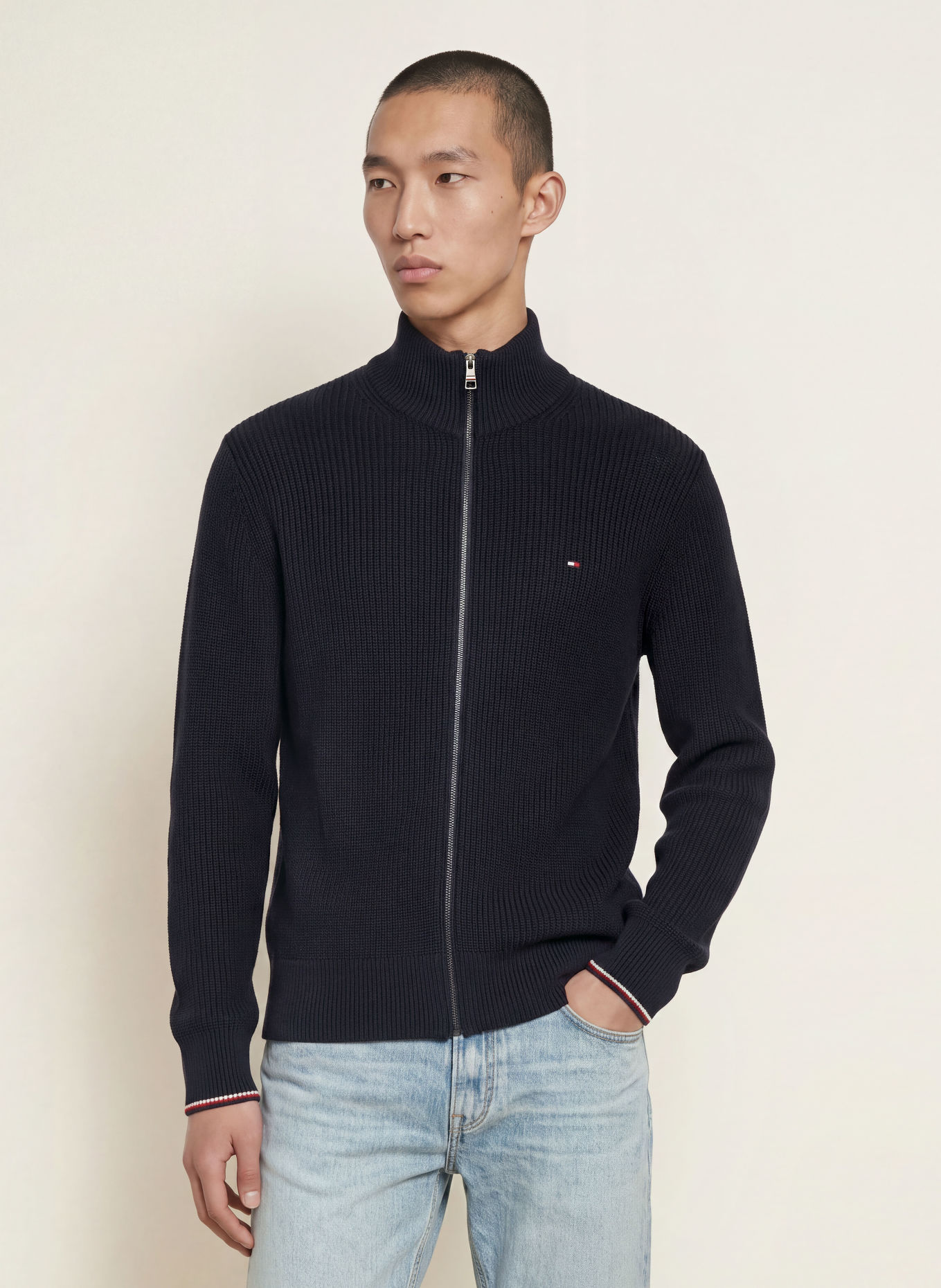 TOMMY HILFIGER Gilet: BLEU FONCÉ