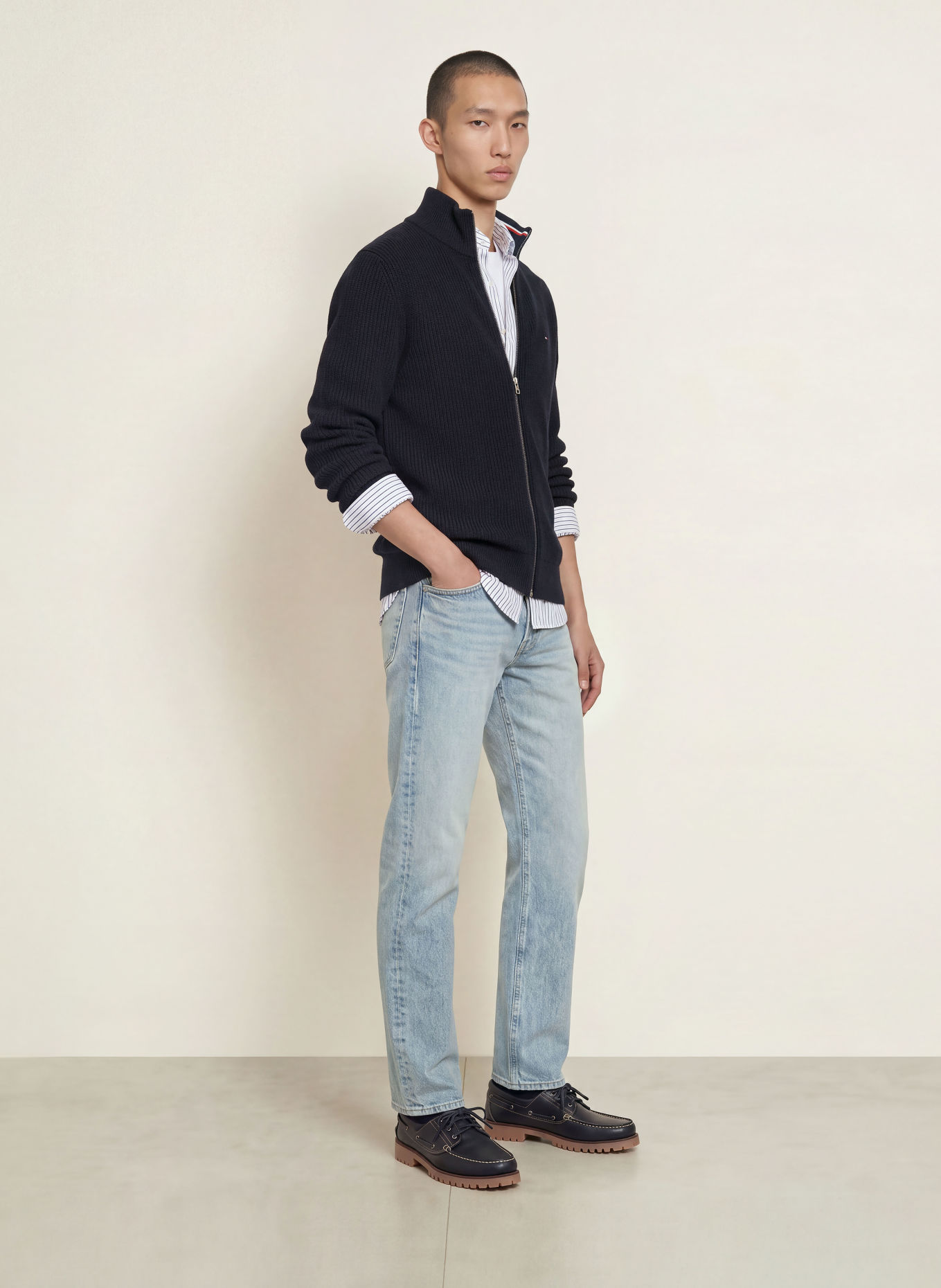 TOMMY HILFIGER Gilet: BLEU FONCÉ