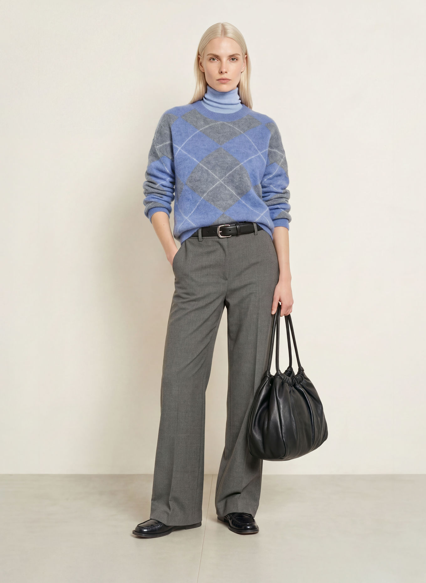 darling harbour Truien: mid grey melange / dusty blue melange / offwhite