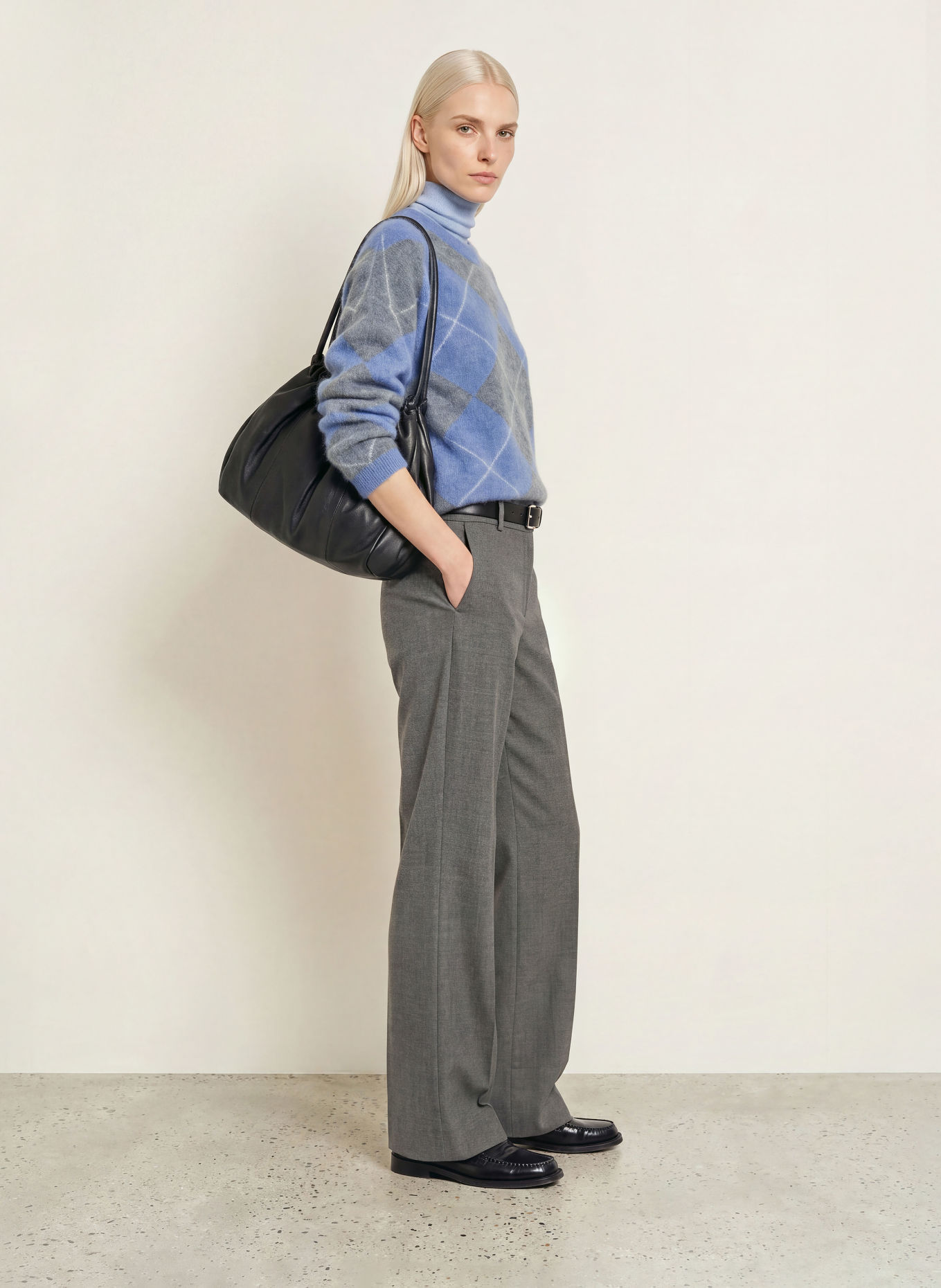 darling harbour Truien: mid grey melange / dusty blue melange / offwhite