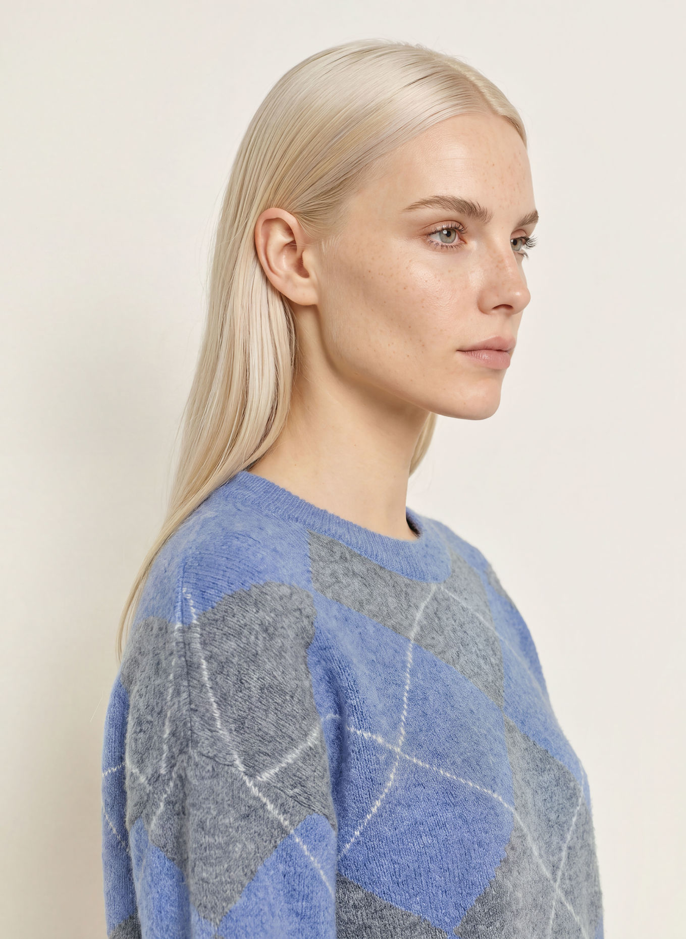 darling harbour Truien: mid grey melange / dusty blue melange / offwhite