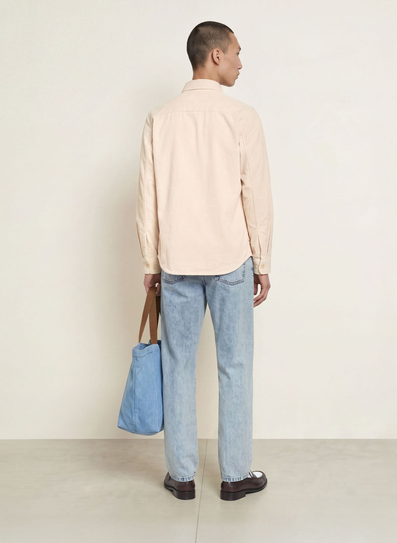 LES DEUX Overshirt van corduroy: BEIGE