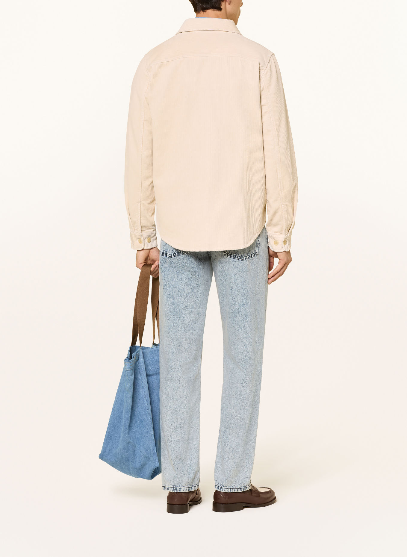 LES DEUX Overshirt van corduroy: BEIGE