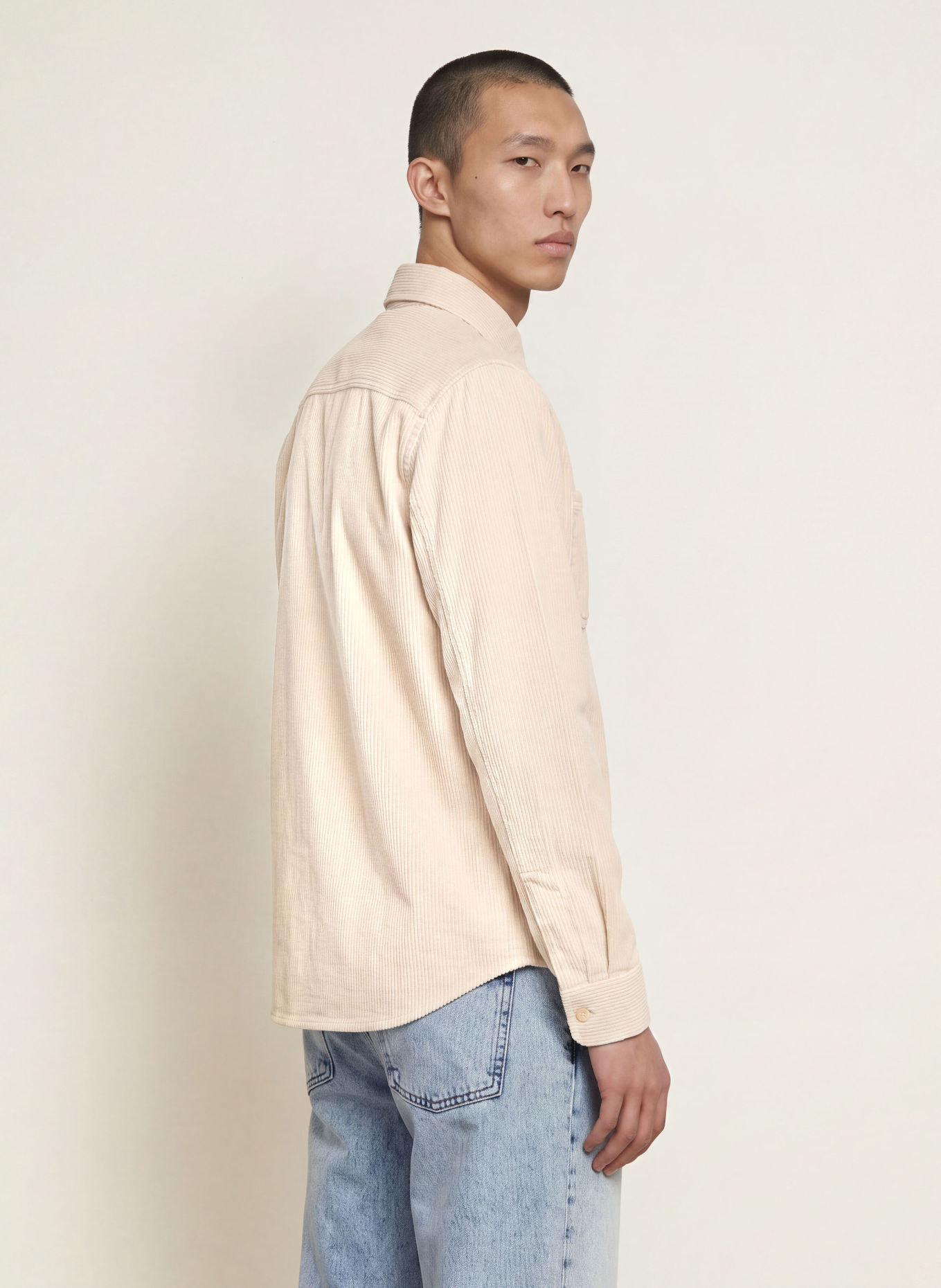 LES DEUX Overshirt van corduroy: BEIGE