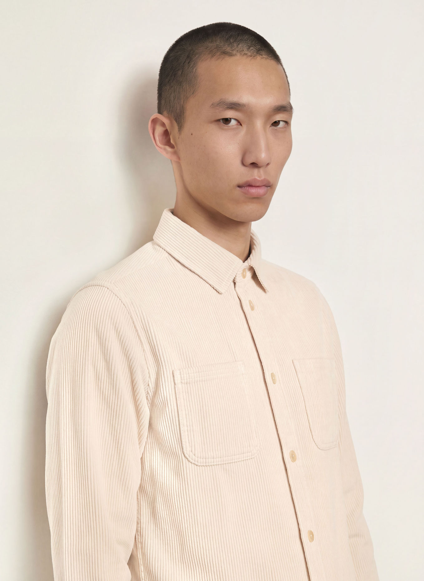 LES DEUX Overshirt van corduroy: BEIGE