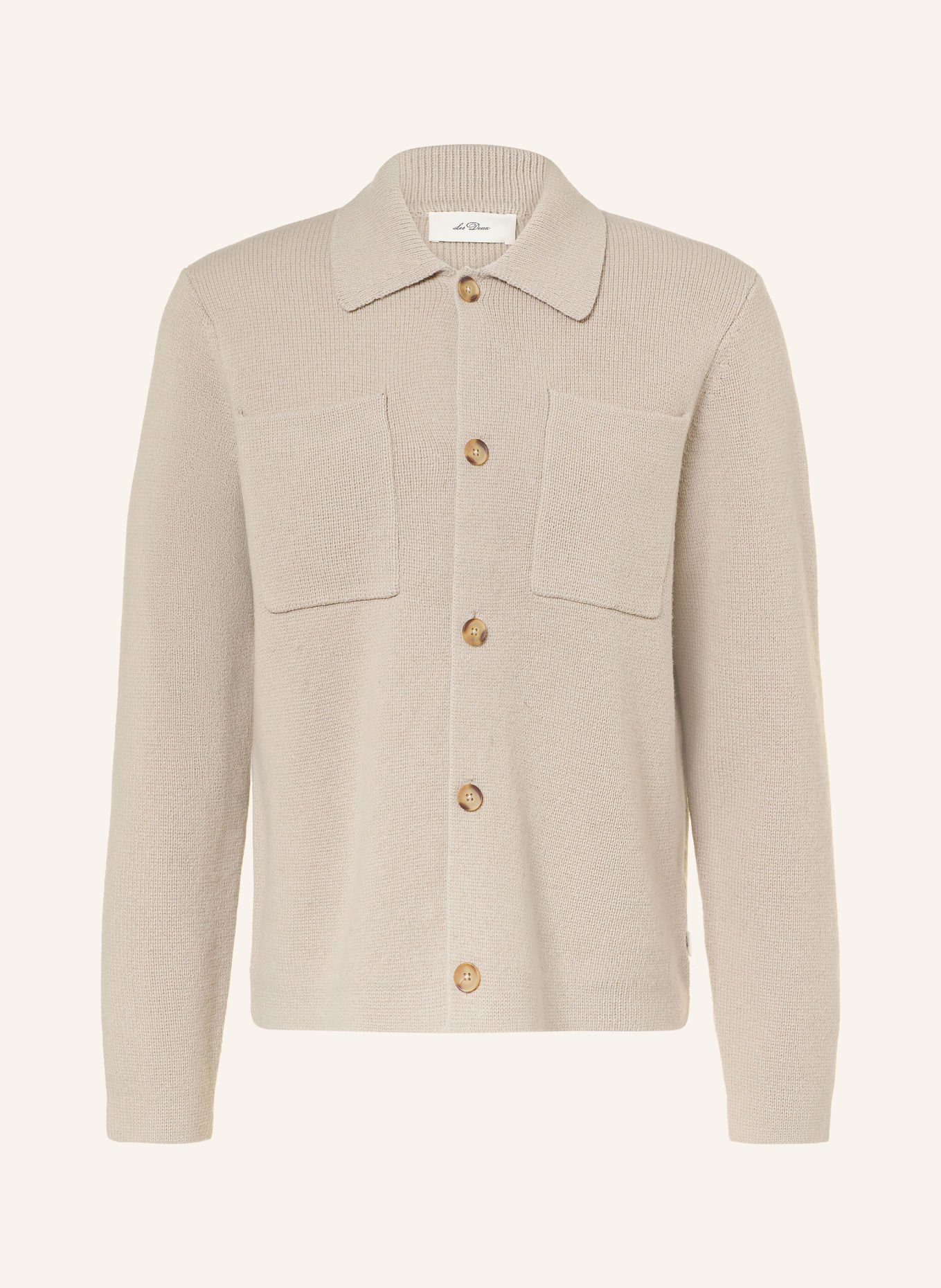 LES DEUX Strick-Overshirt: BEIGE