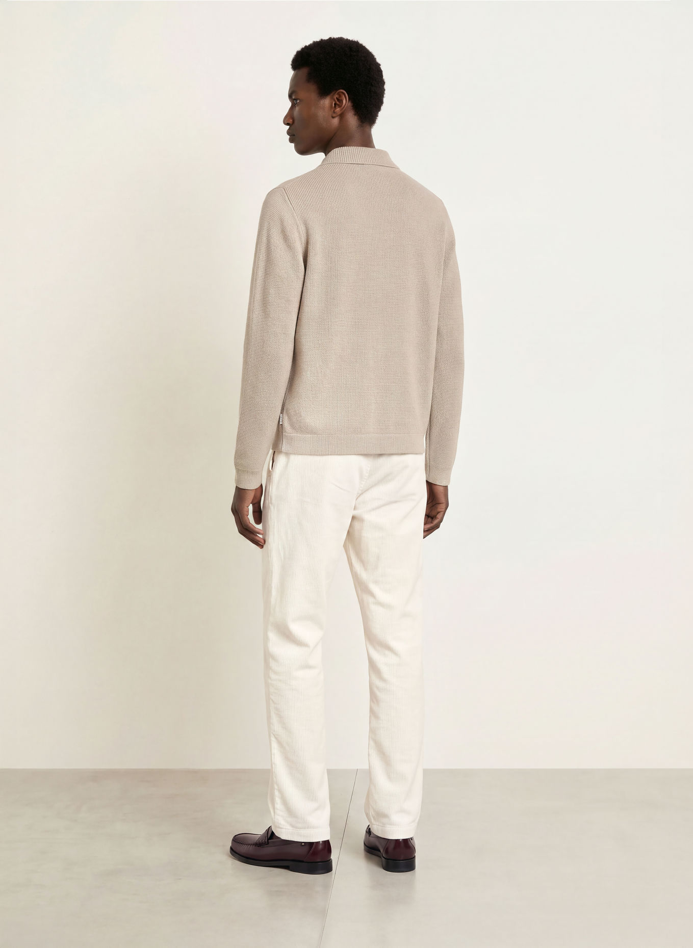 LES DEUX Strick-Overshirt: BEIGE