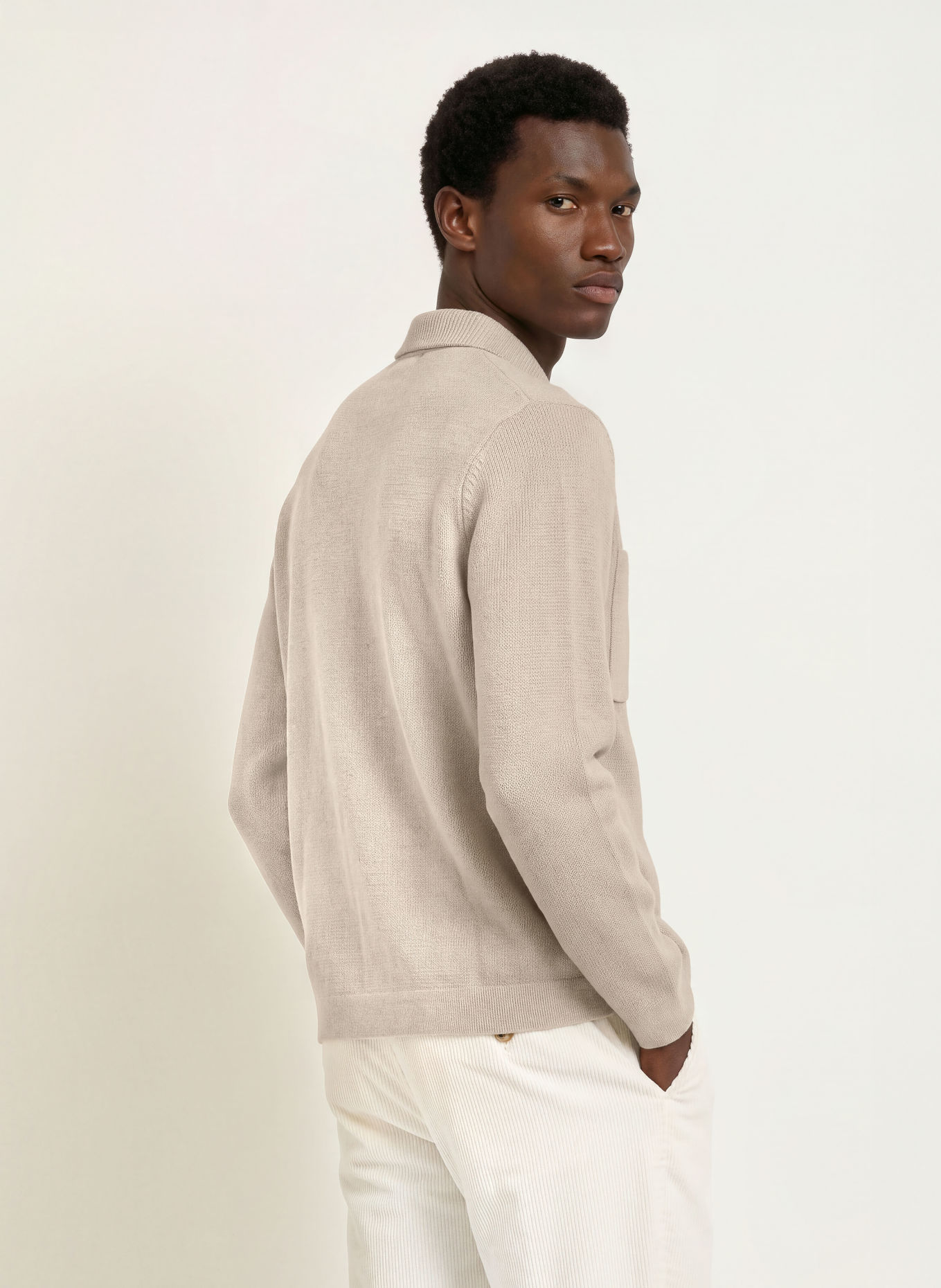 LES DEUX Strick-Overshirt: BEIGE