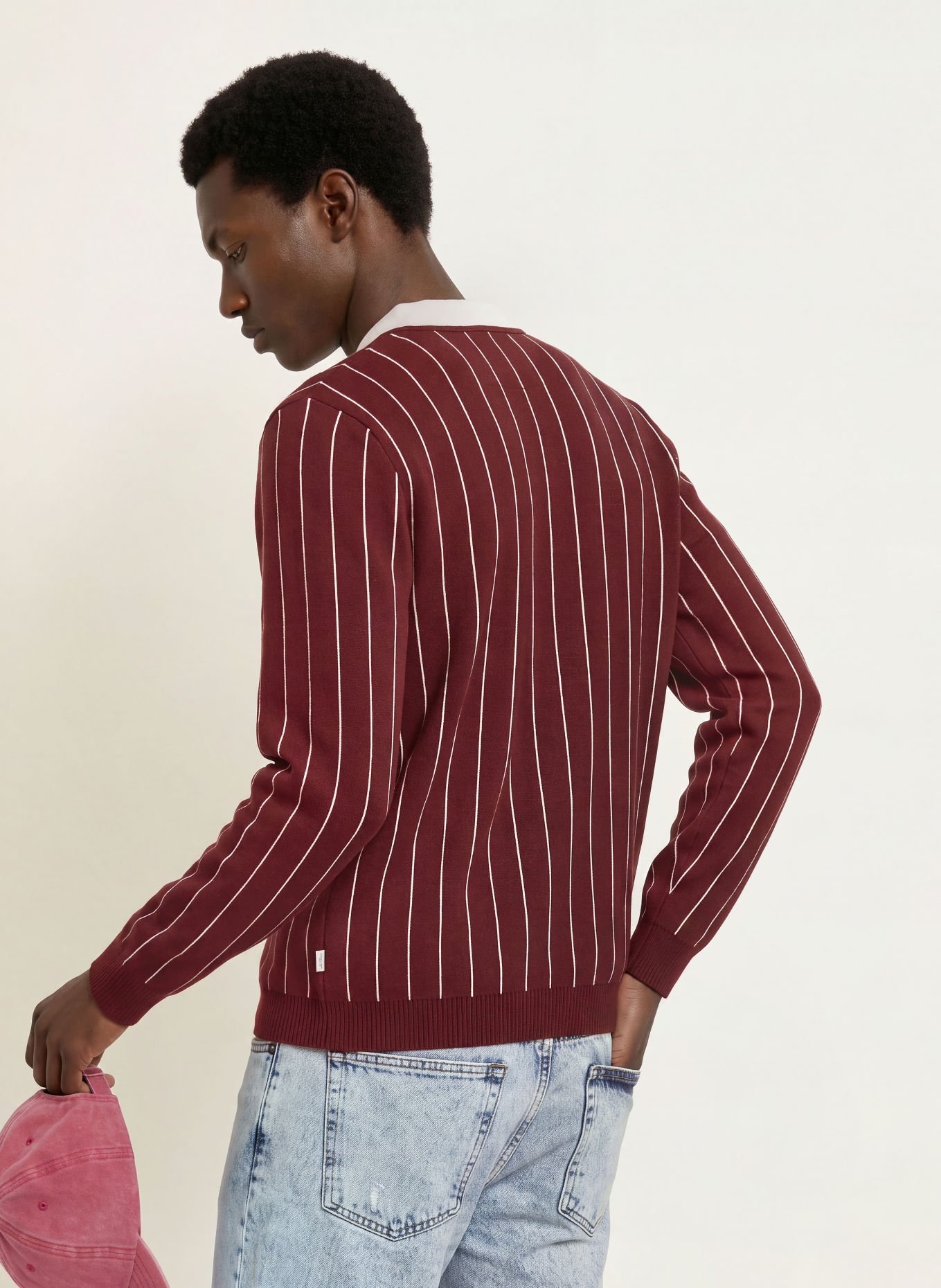 LES DEUX Rugbyshirt: DUNKELROT / WEISS