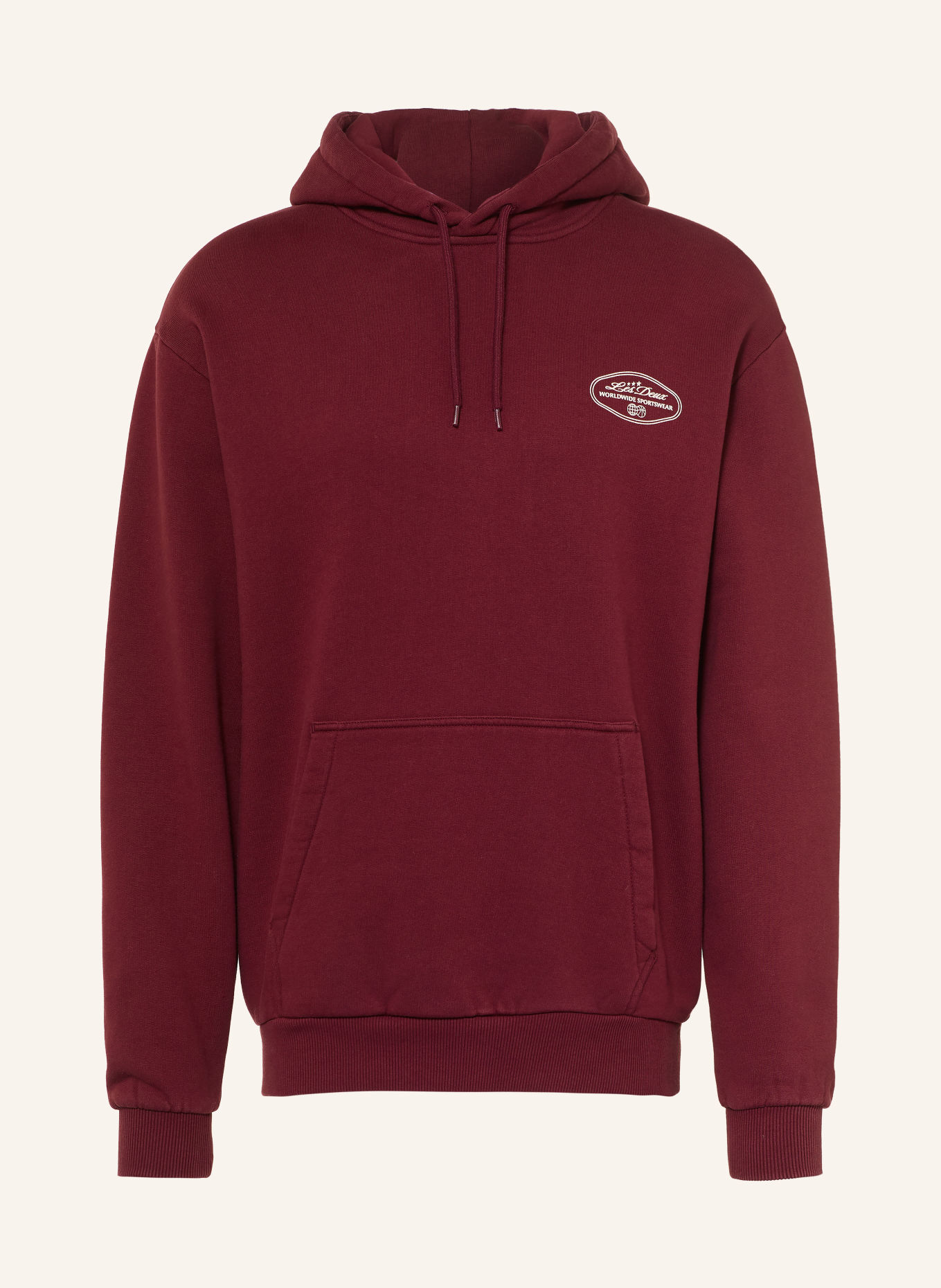 LES DEUX Hoodie WORLDWIDE: DONKERROOD